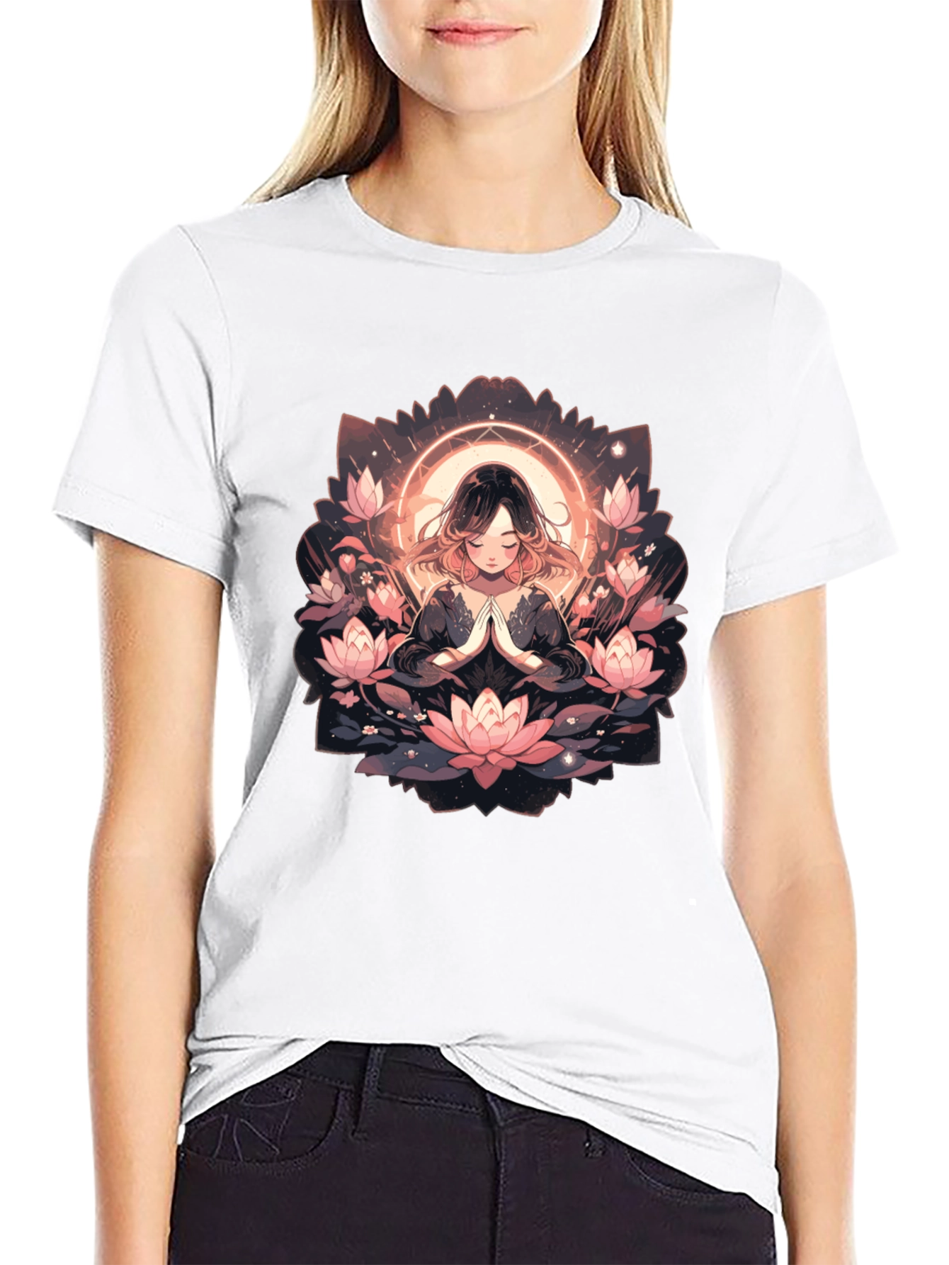 Black Lotus Mandala Graphic Tee - Unisex view 9