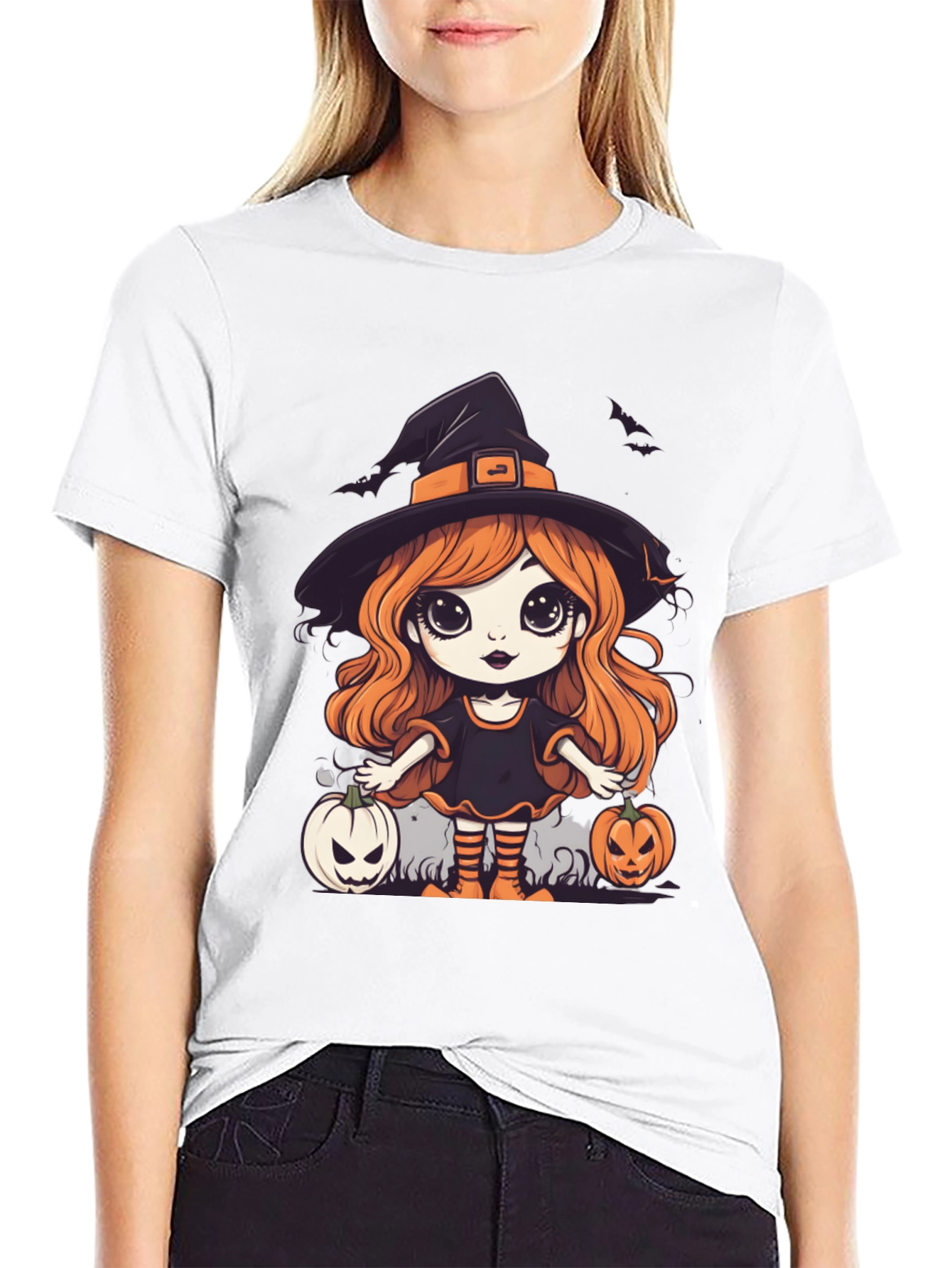 Black Halloween Witch T-Shirt view 9