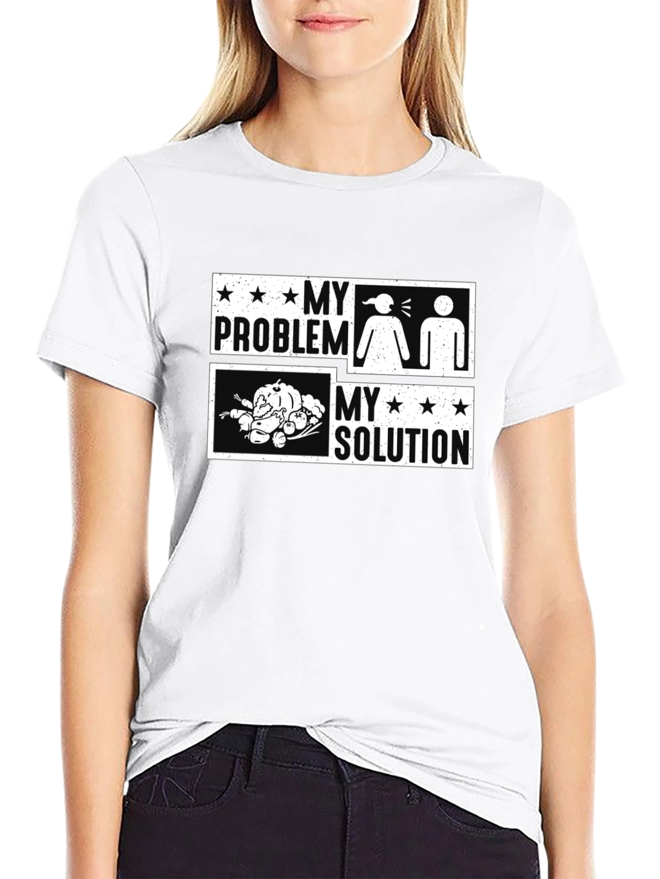 Funny Thanksgiving T-Shirt: My Problem, My Solution - 9