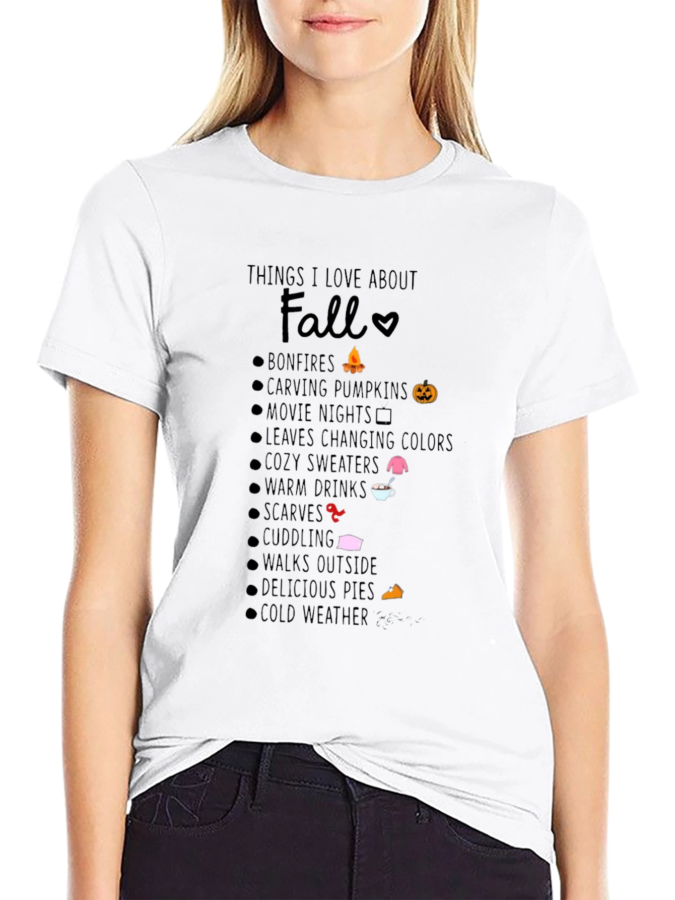 Black Things I Love About Fall T-Shirt view 9