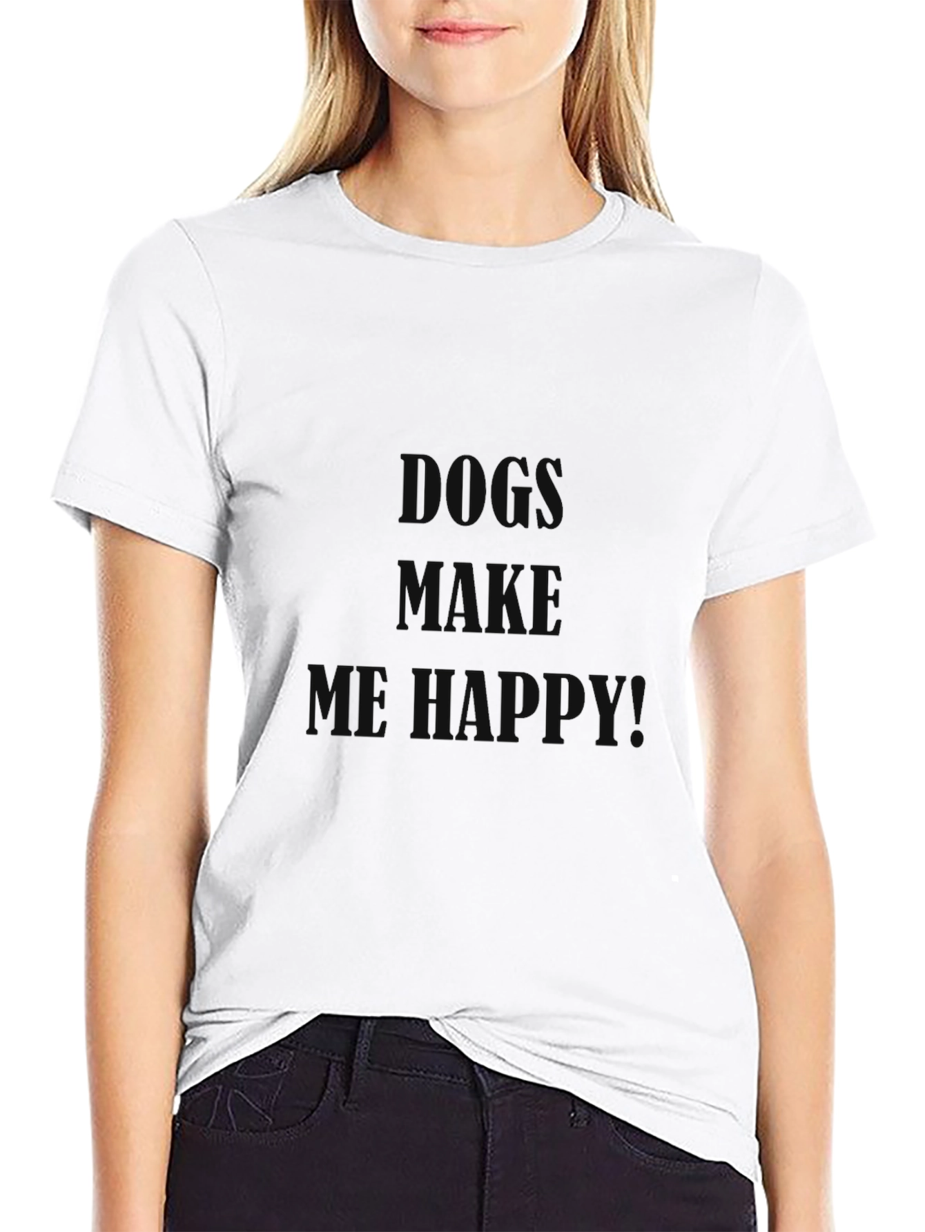 Black Dogs Make Me Happy Graphic T-Shirt view 9