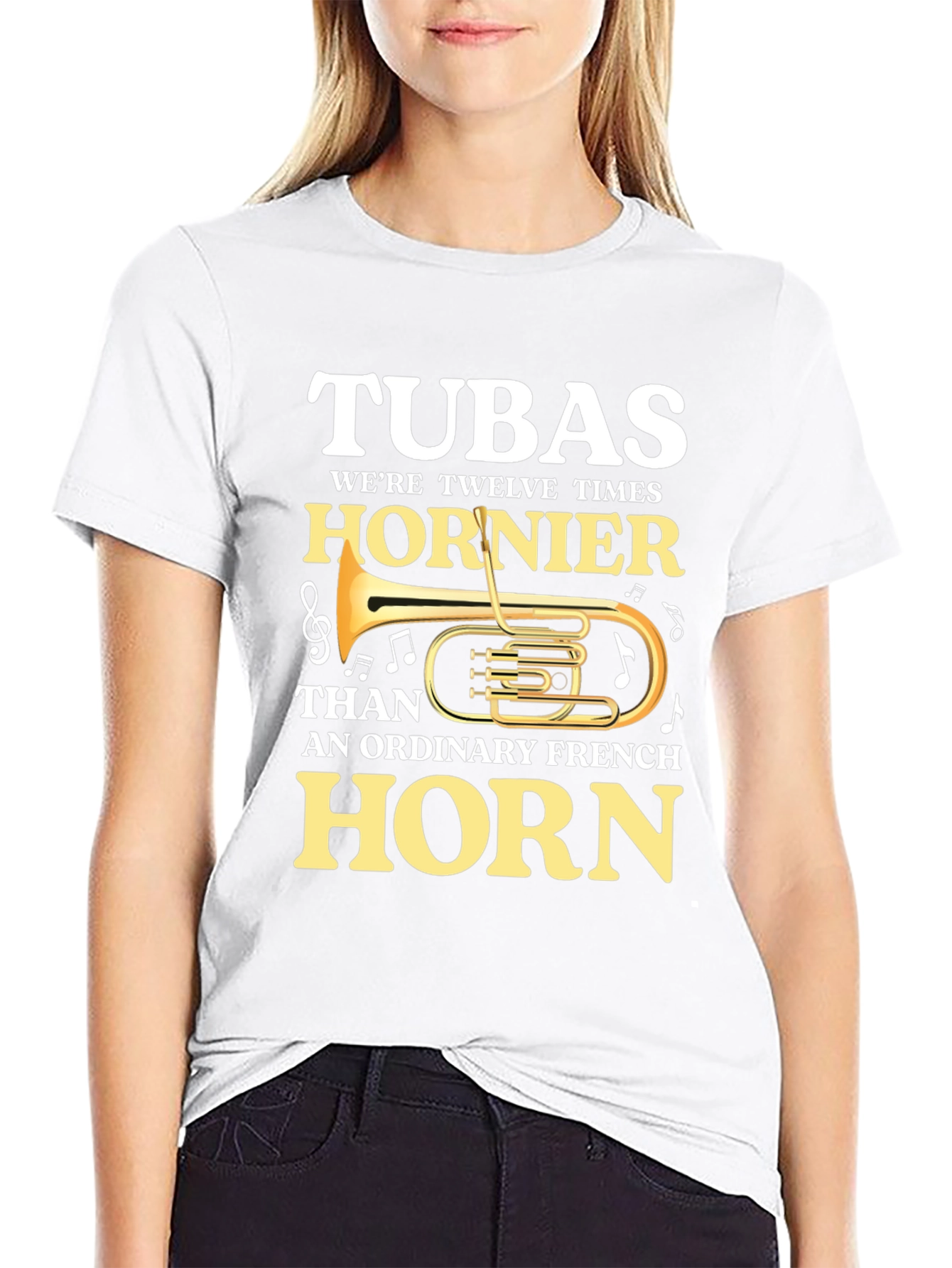 Black Tuba Horny T-Shirt - Band Geeks Tee view 9
