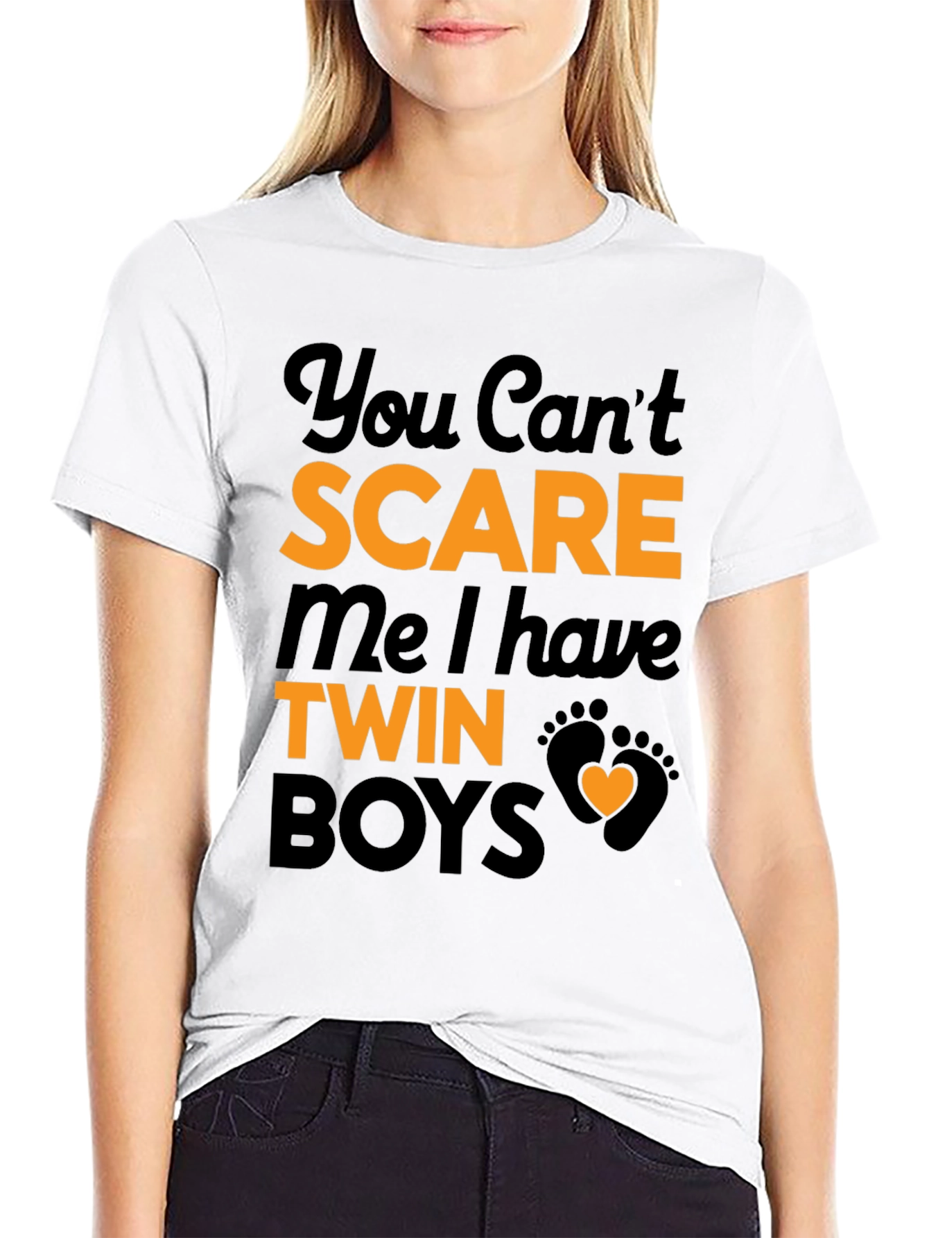 Black Twin Boys T-Shirt - You Can't Scare Me! view 9