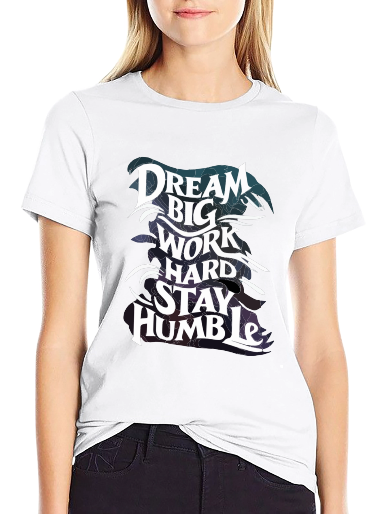 Black Dream Big Graphic Tee - Black view 9