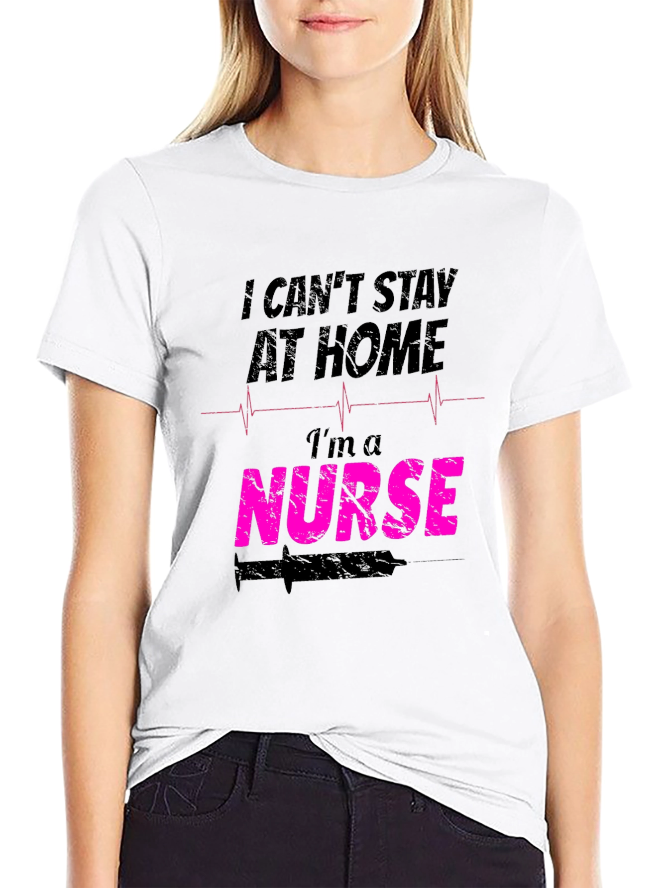 Black Nurse T-Shirt: I Can't Stay At Home view 9