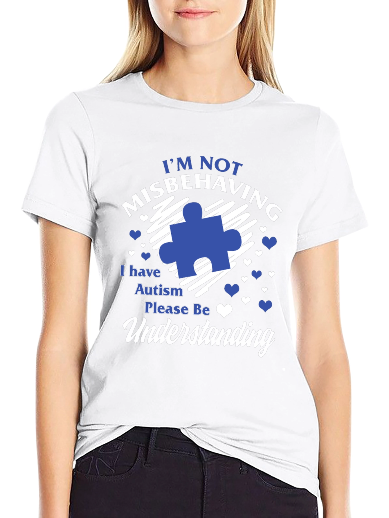 Black Autism Awareness T-Shirt Misbehaving Understanding view 9