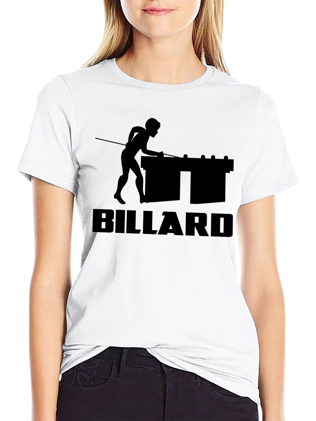Black Billiard Player T-Shirt - Black Graphic Tee view 9