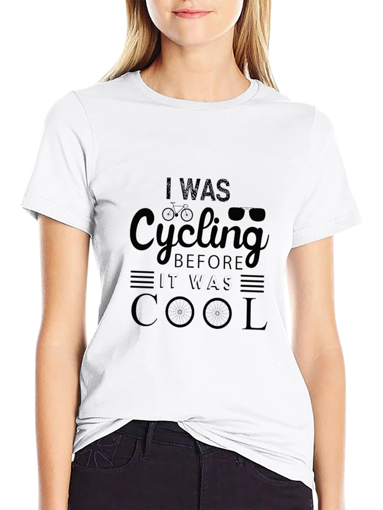 Black I Was Cycling Before It Was Cool T-Shirt view 9