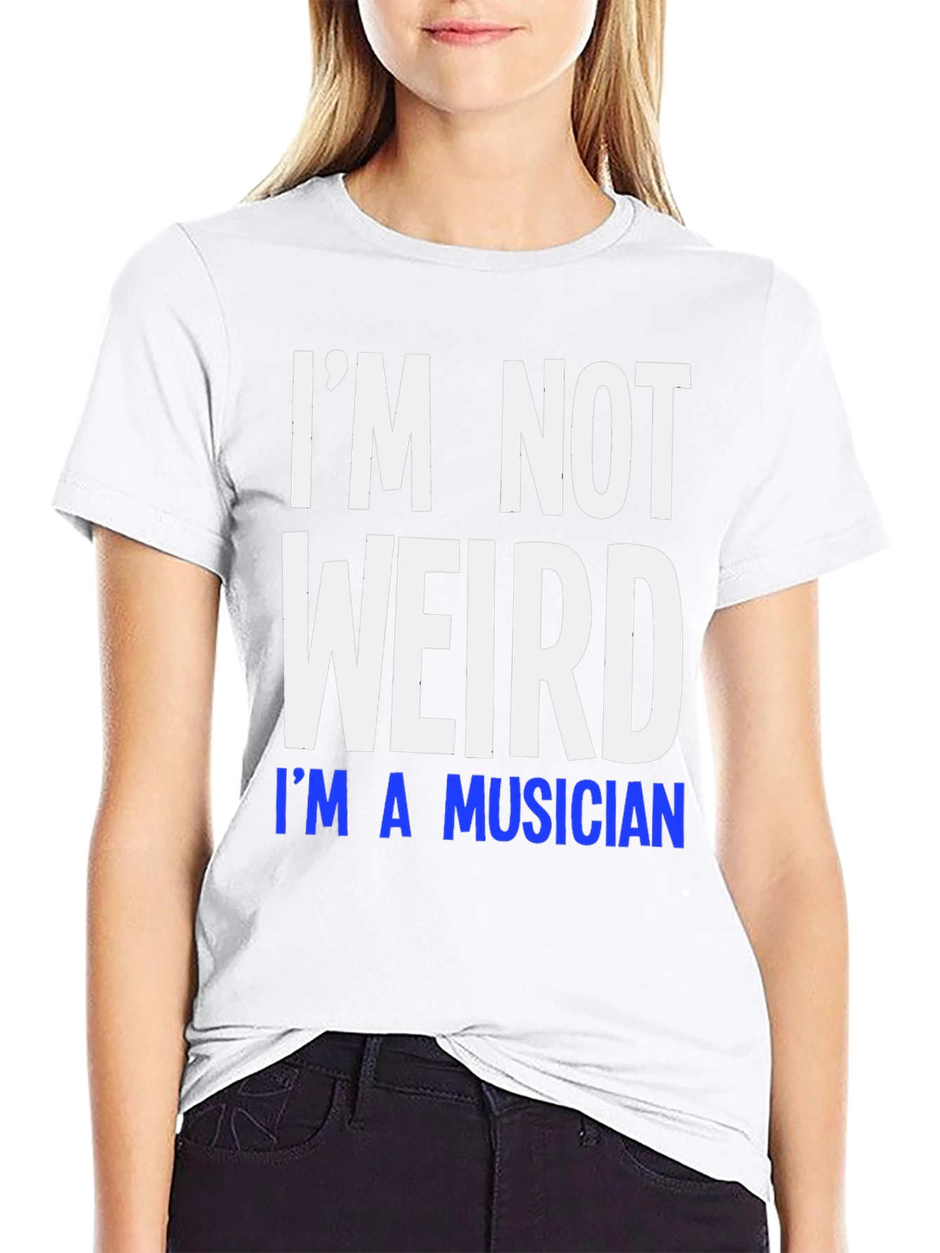 Black I'm Not Weird I'm A Musician T-Shirt view 9
