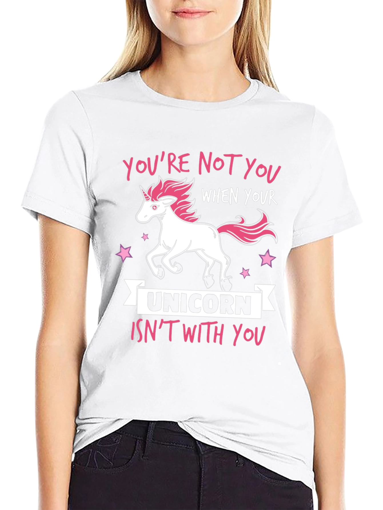 Black Unicorn Lover T-Shirt - You're Not You When Your Unicorn Isn't With You view 9