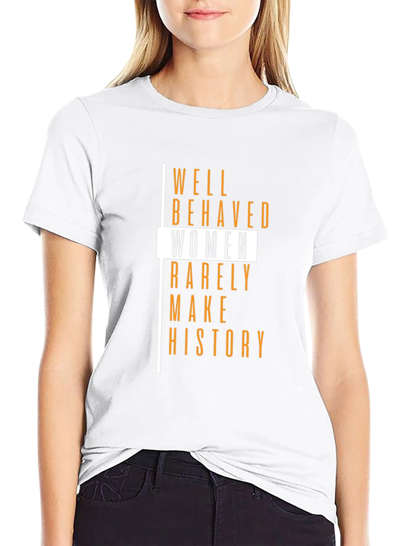 Black Well Behaved Women's Graphic Tee view 9