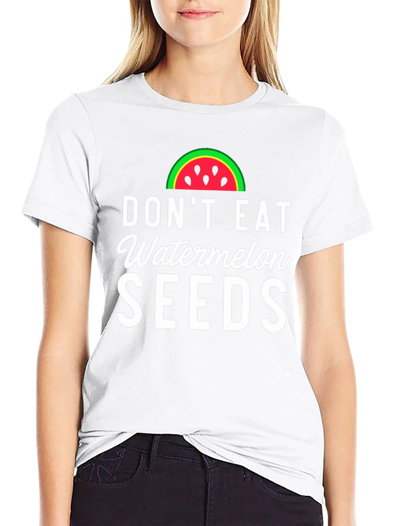 Black Don't Eat Watermelon Seeds Novelty Graphic Tee view 9
