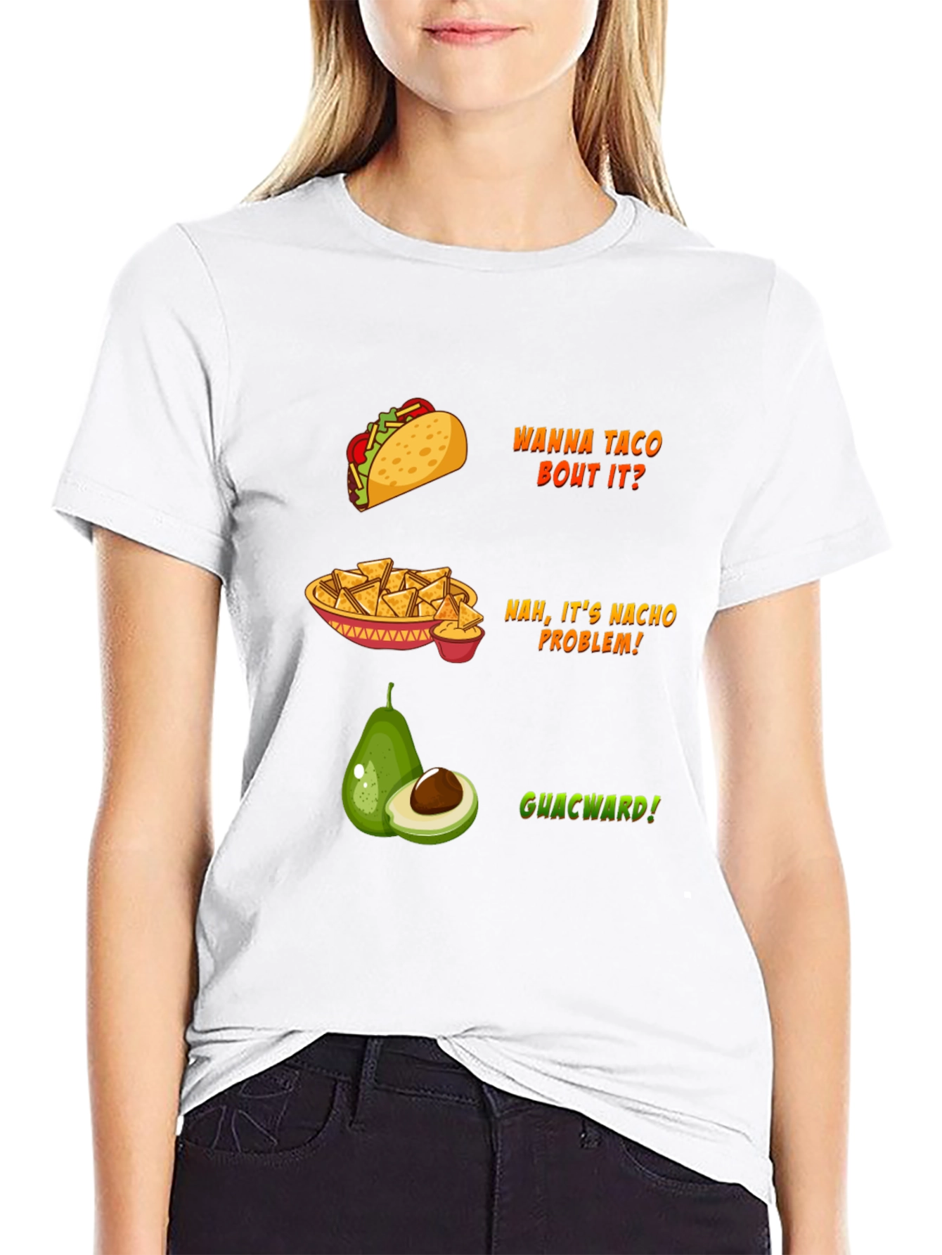 Black Funny Food Puns Black T-Shirt view 9