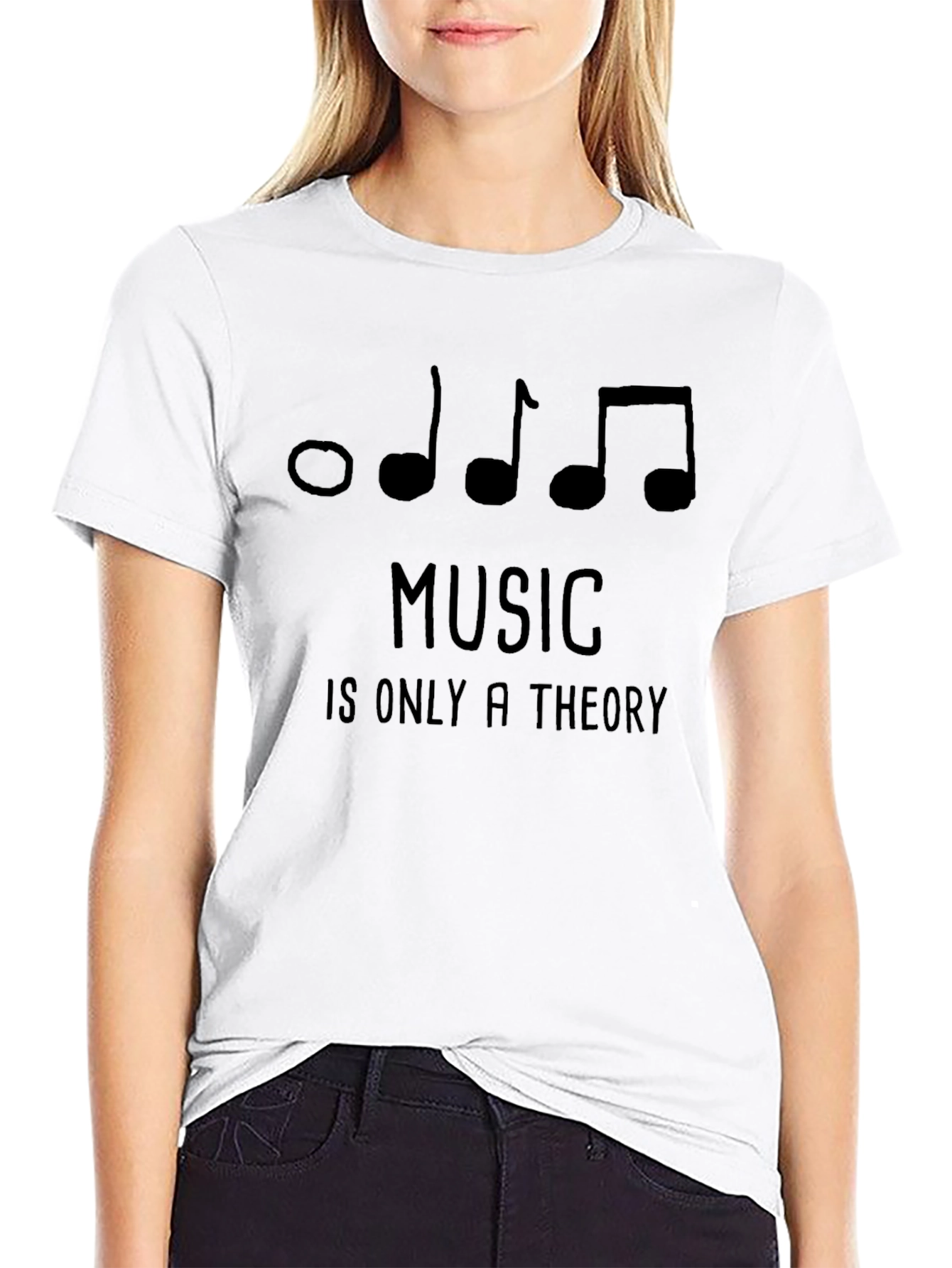Black Music Theory T-Shirt - Novelty Graphic Tee view 9