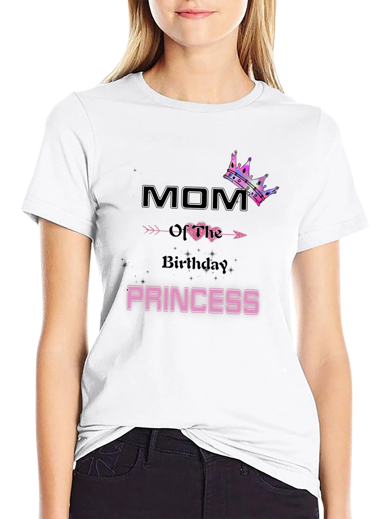 Black Mom Birthday Princess T-Shirt view 9