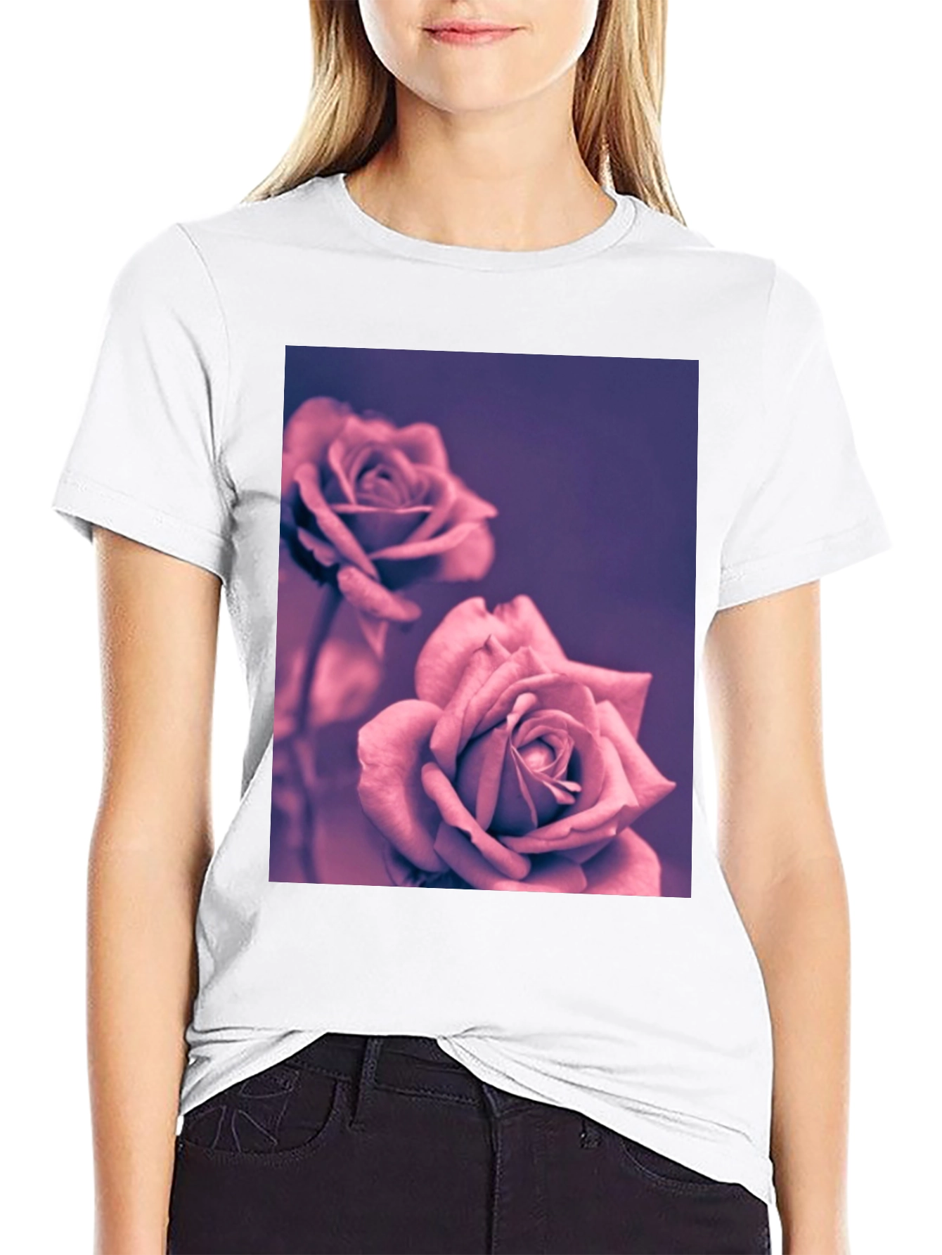 Black Rose Graphic Black T-Shirt view 9