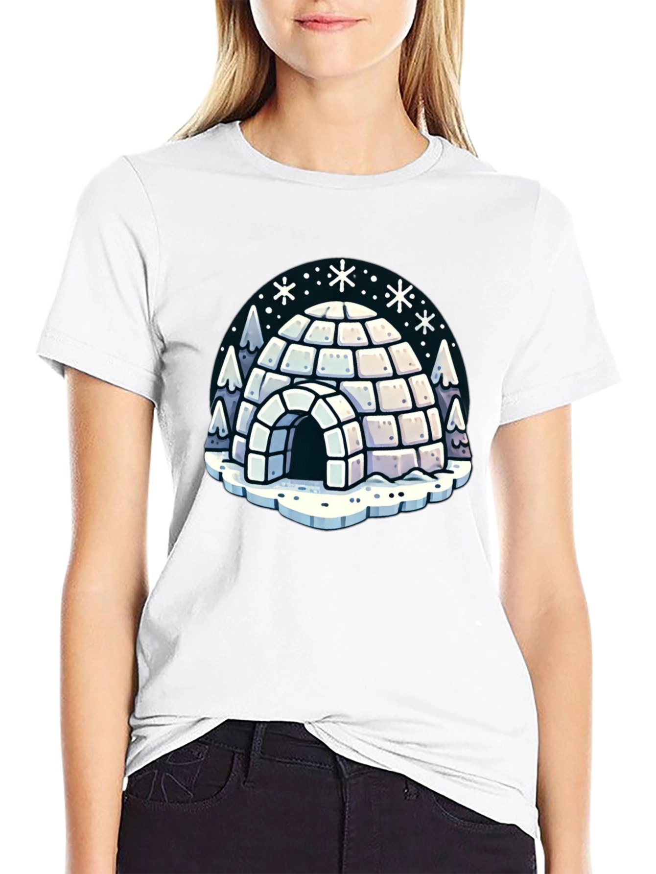 Black Igloo Graphic Tee - Winter Fun view 9