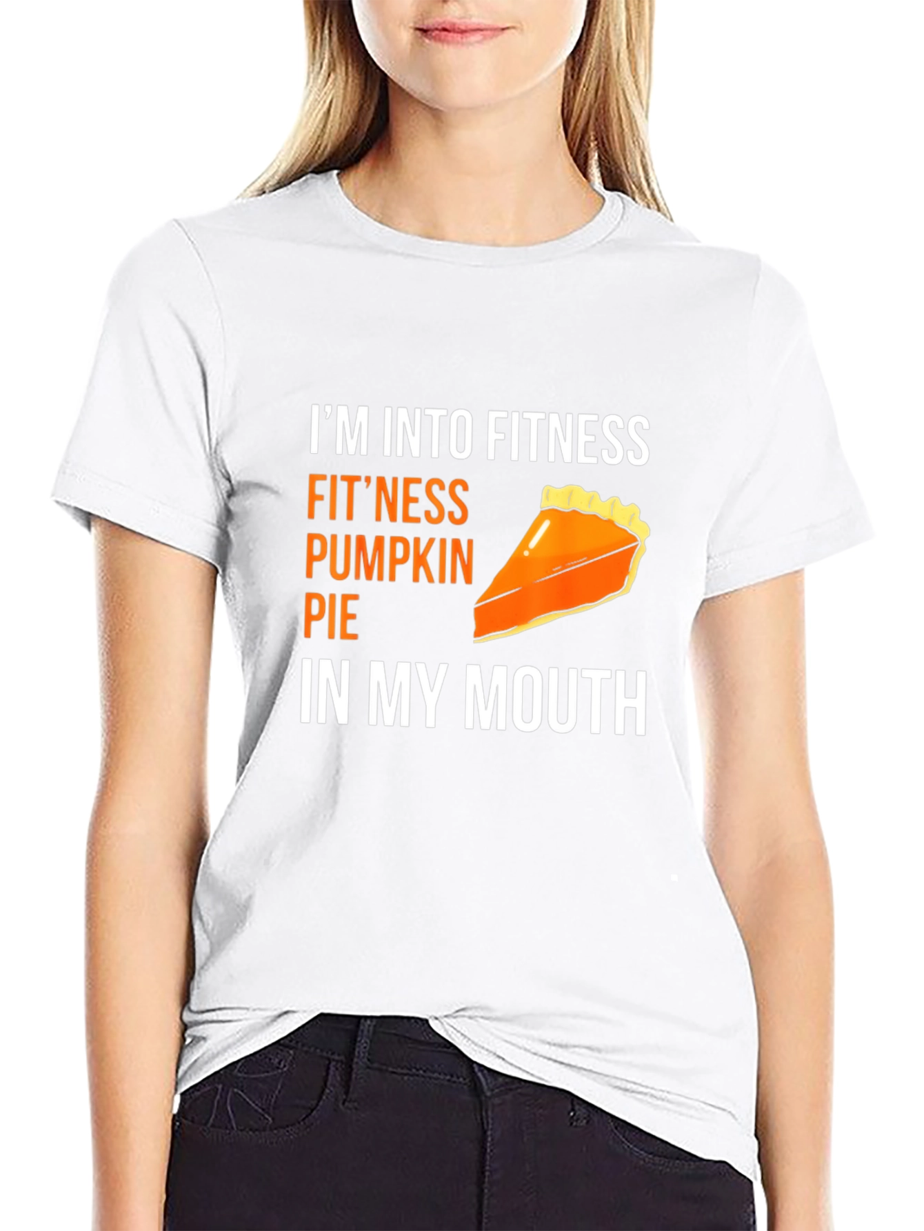 Black Fitness Pumpkin Pie T-Shirt - Funny Thanksgiving Tee view 9