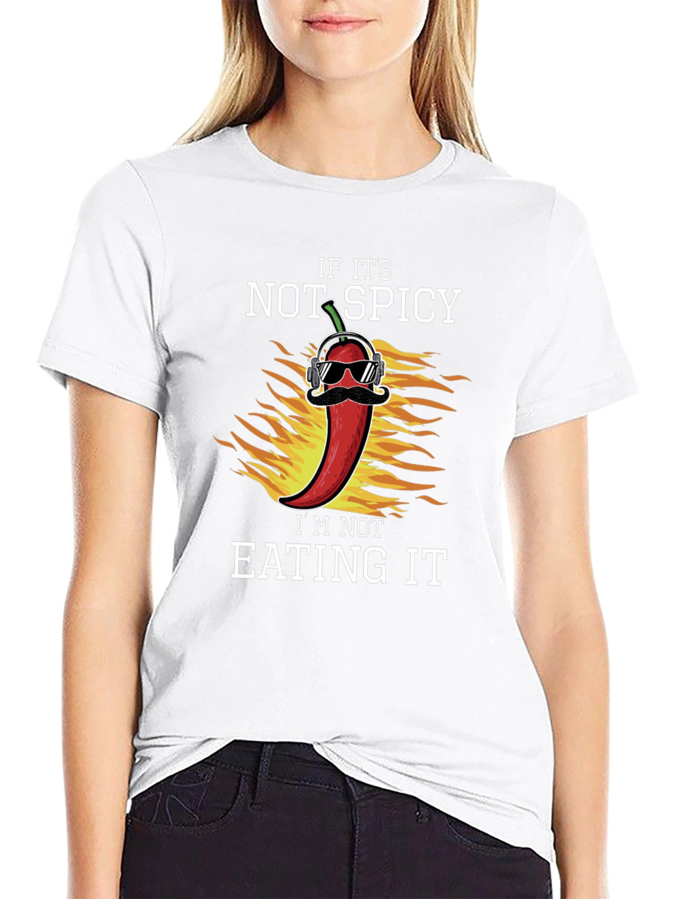Black If It's Not Spicy T-Shirt view 9
