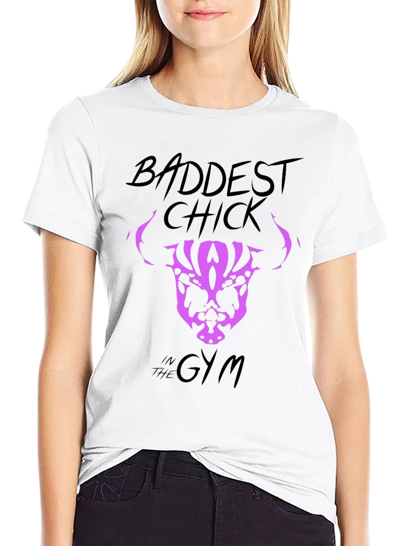 Baddest Chick in the Gym Graphic T-Shirt - 9