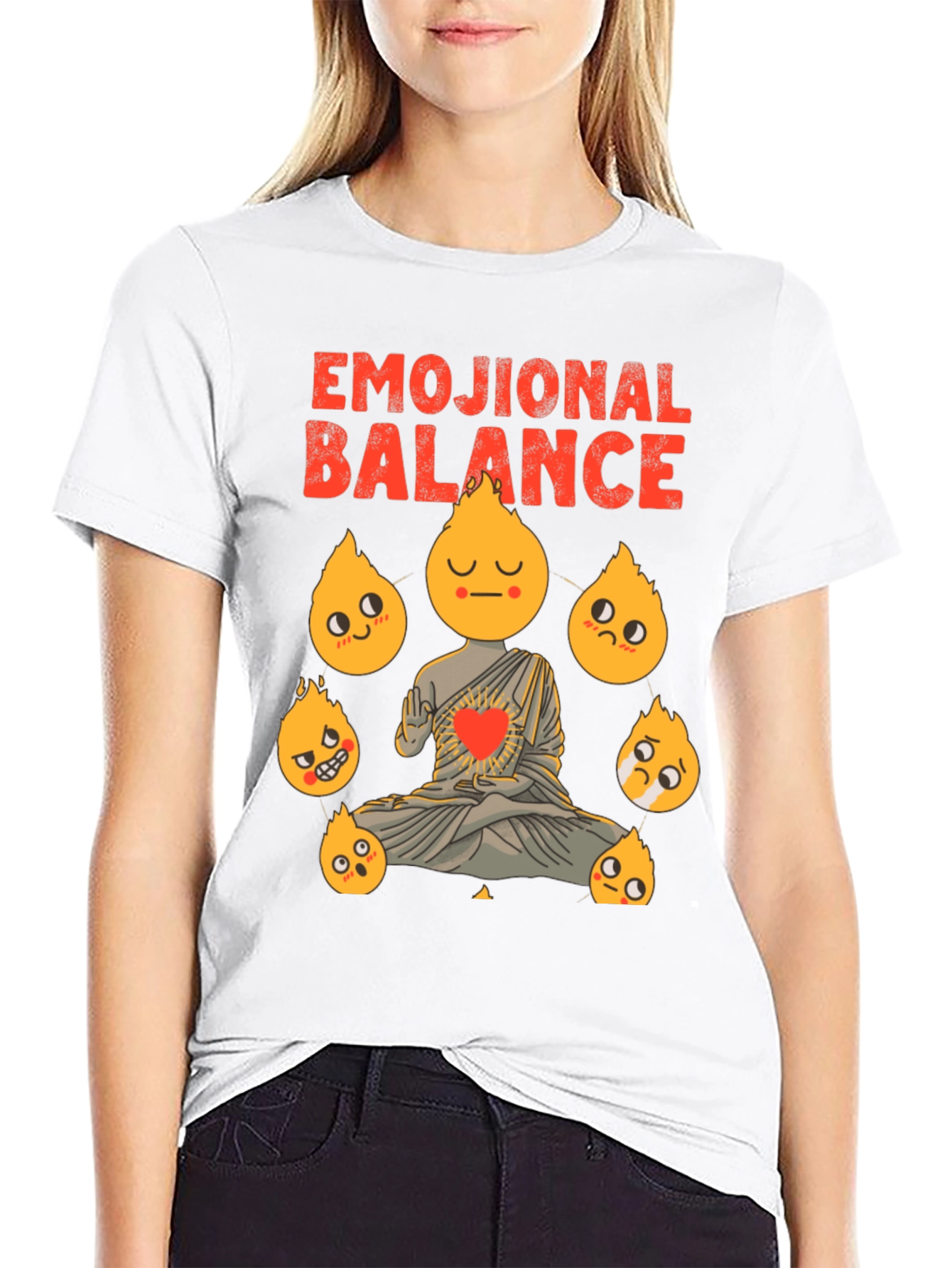 Black Emotional Balance Graphic Tee view 9