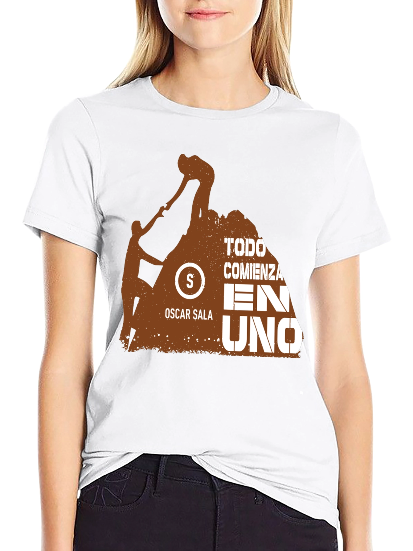 Black Motivation Black T-Shirt - Oscar Sala Design view 9