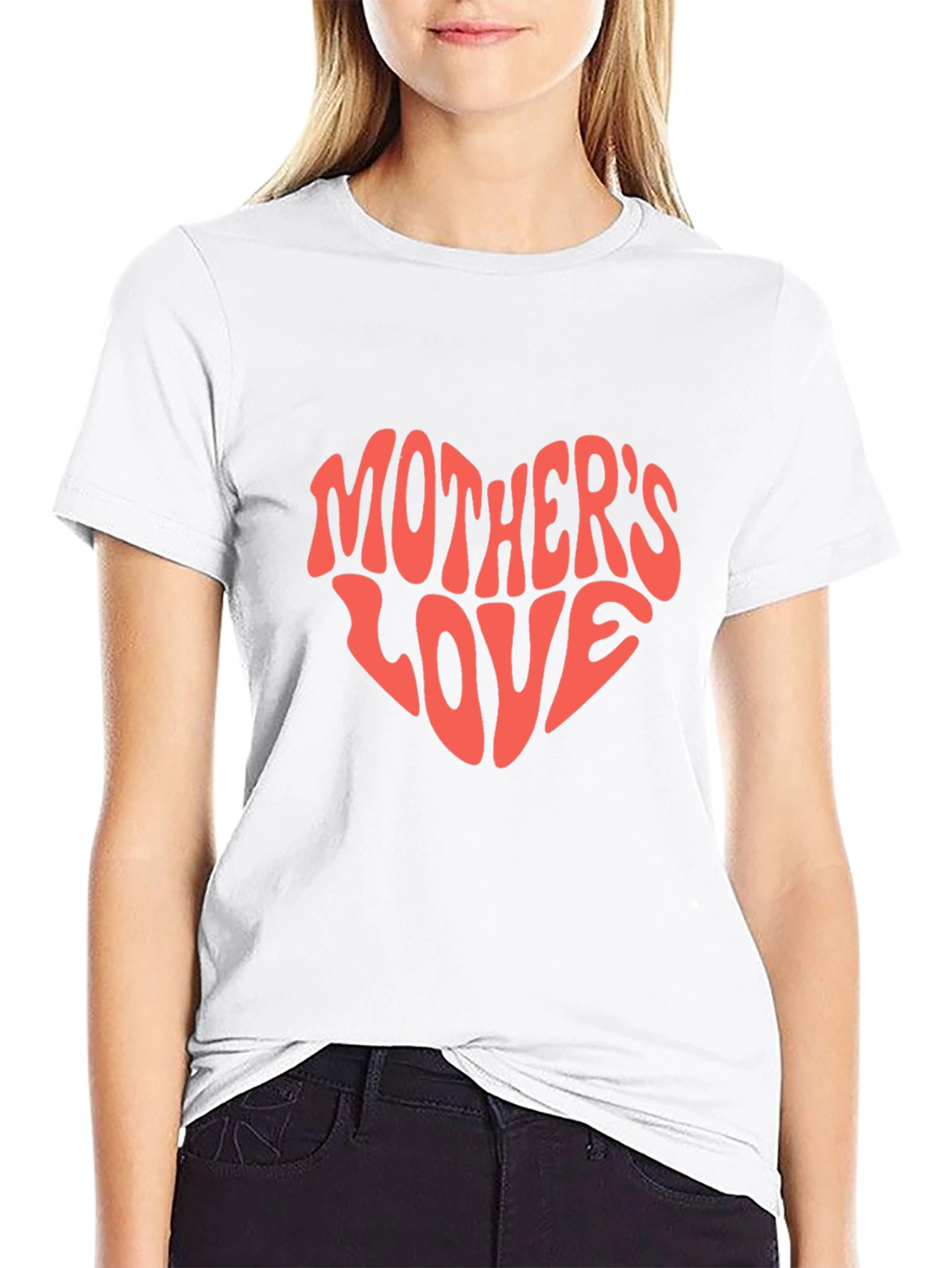 Black Mother's Love Heart Graphic T-Shirt view 9
