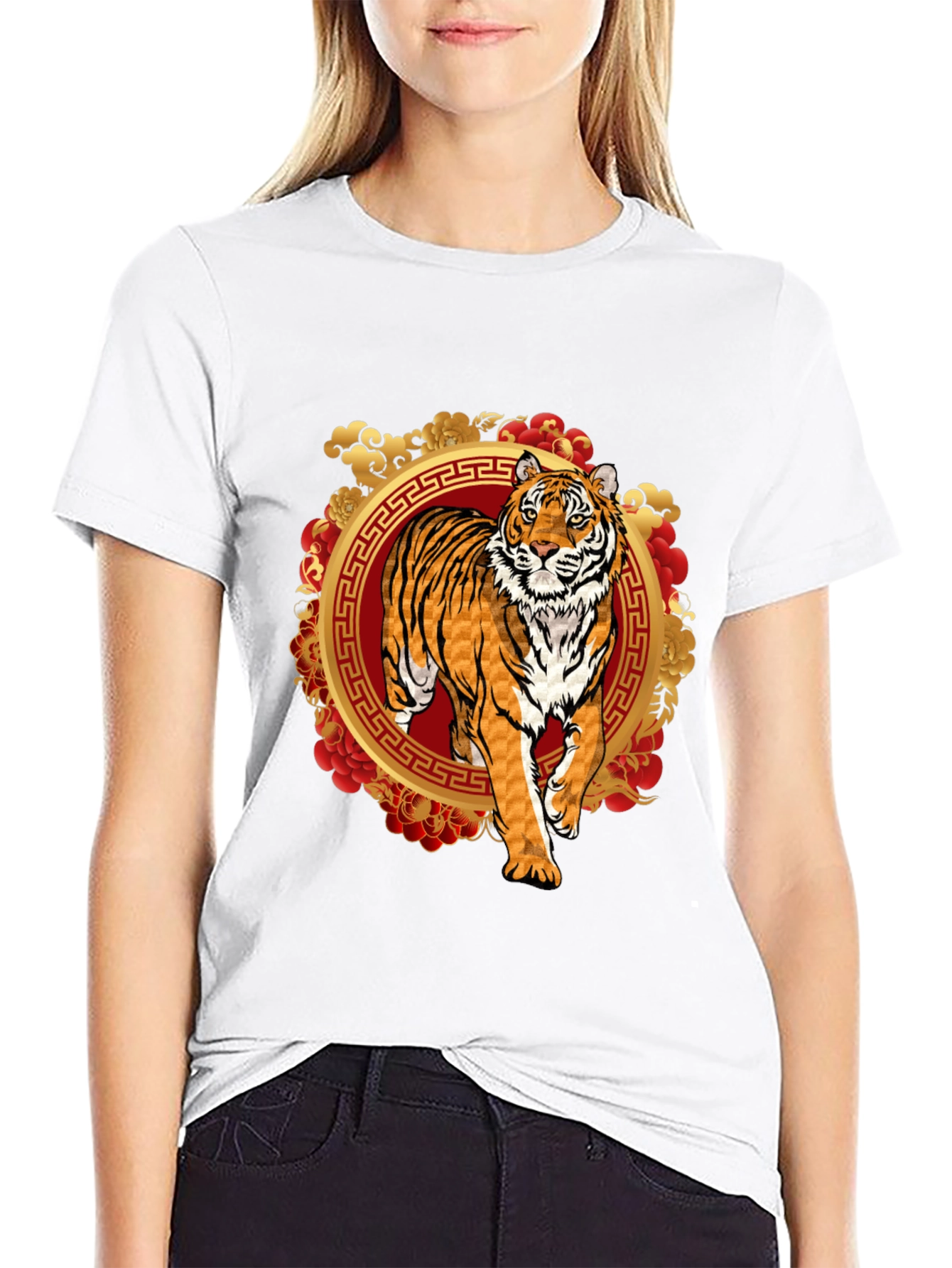 Black Year of the Tiger Graphic Tee view 9