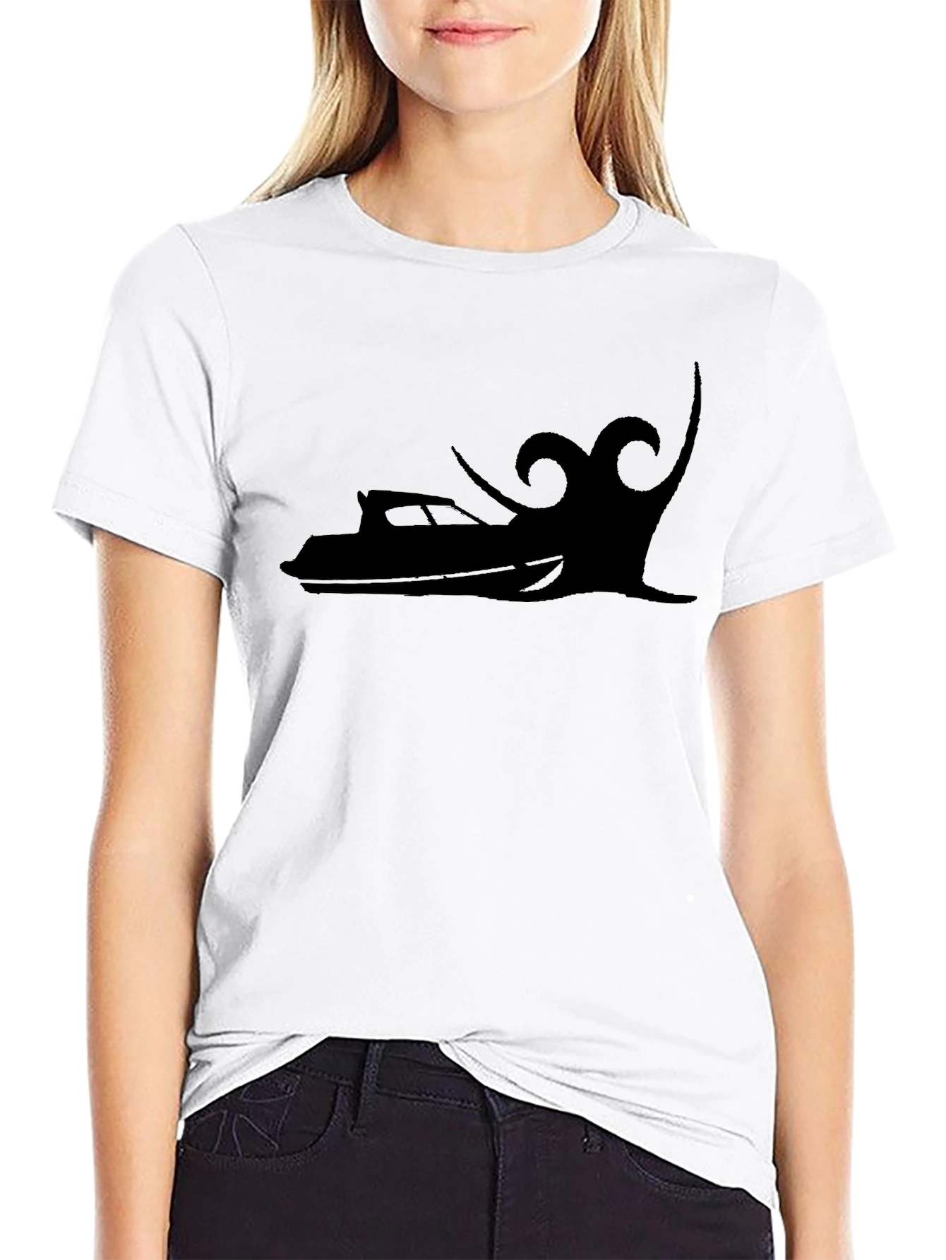 Black Boat Graphic Tee - Stylish & Comfortable - 9