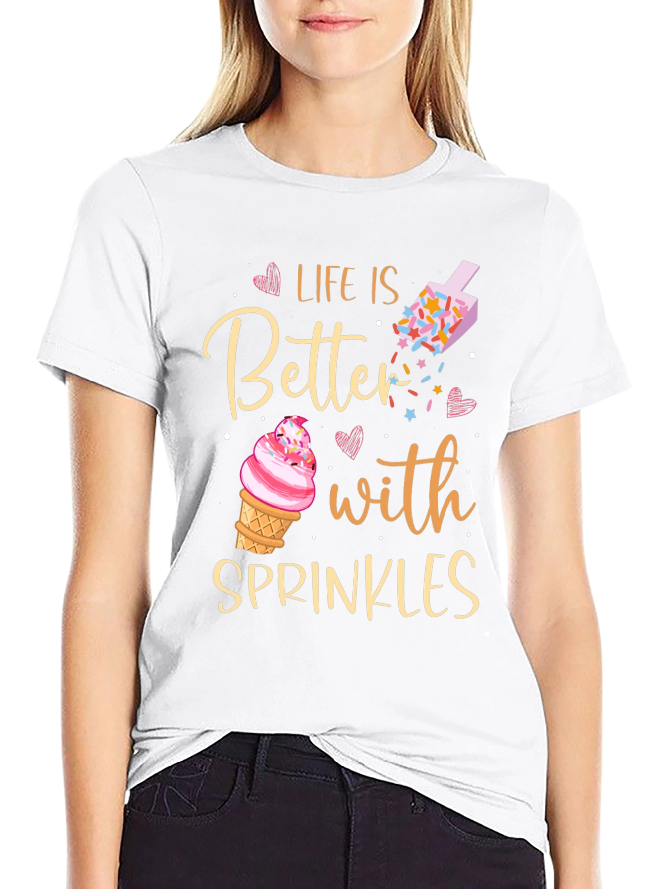 Black Life is Better with Sprinkles T-Shirt view 9