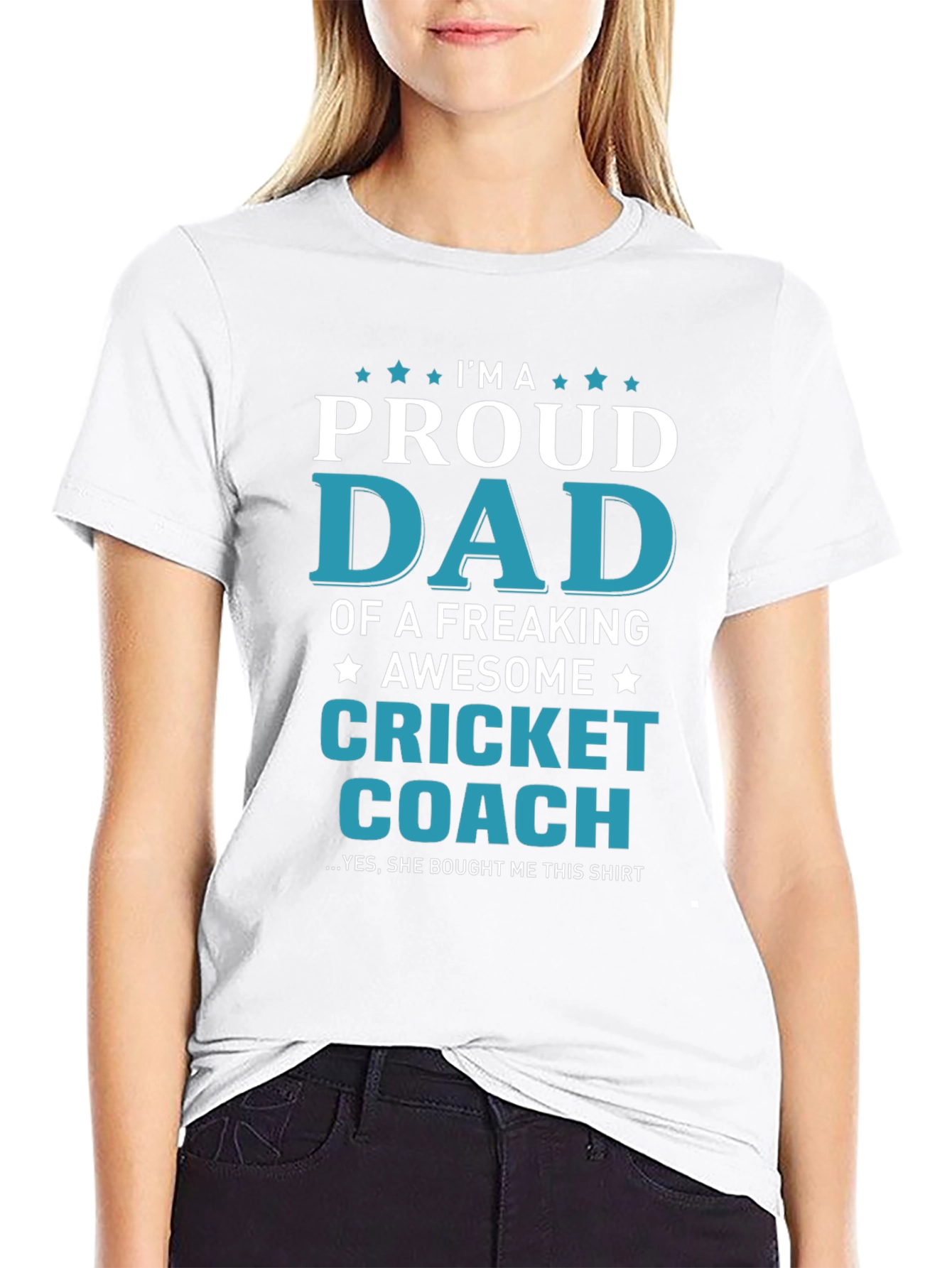 Black Proud Cricket Dad T-Shirt - Awesome Coach Apparel view 9