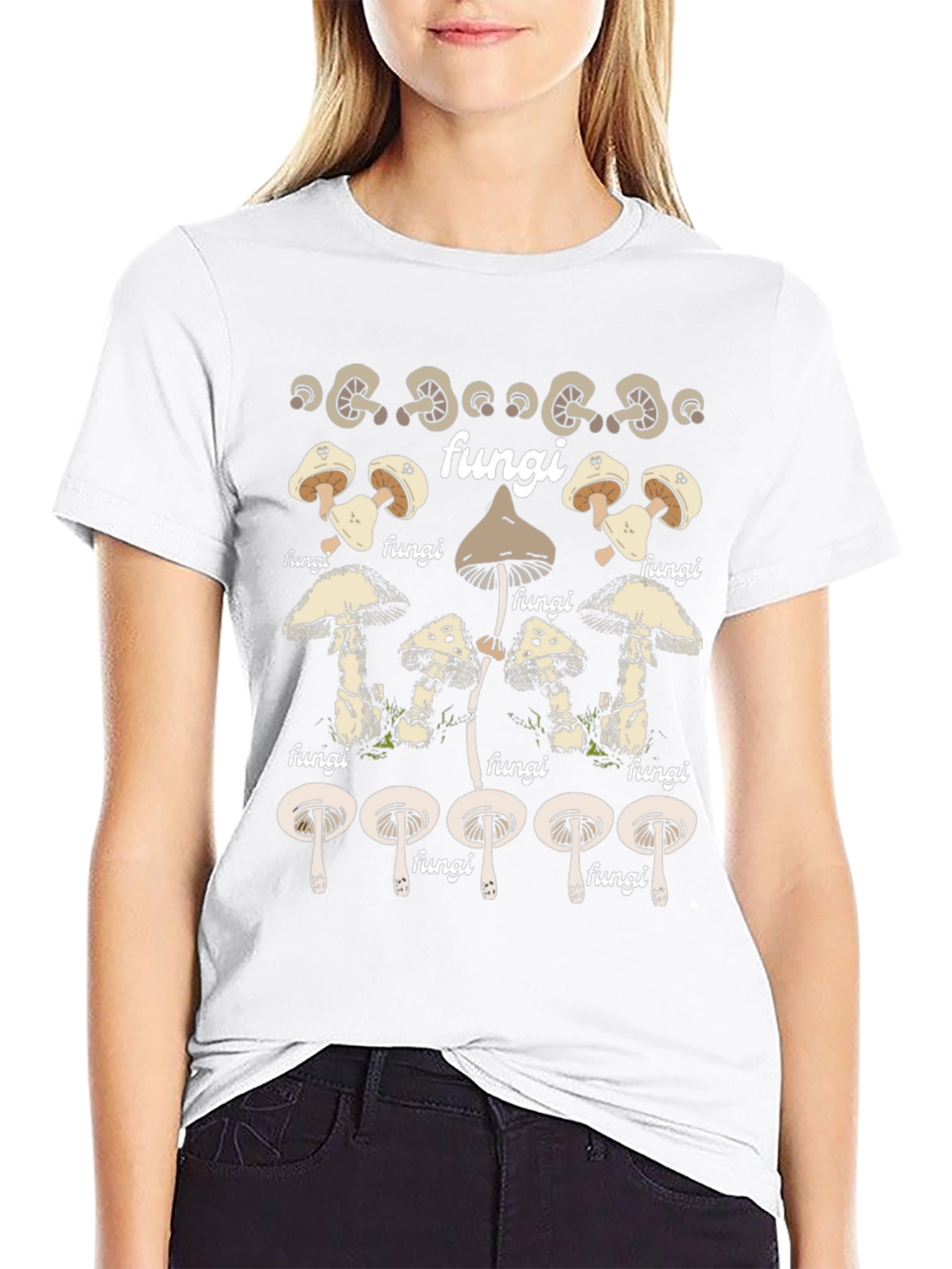 Black Fungi Graphic Tee - Unique Mushroom Design T-Shirt view 9
