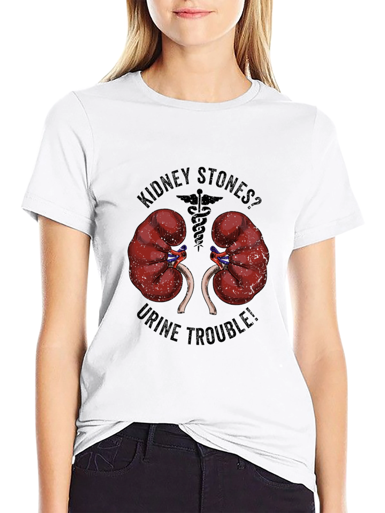 Black Kidney Stones? Urine Trouble! Funny Graphic Tee view 9