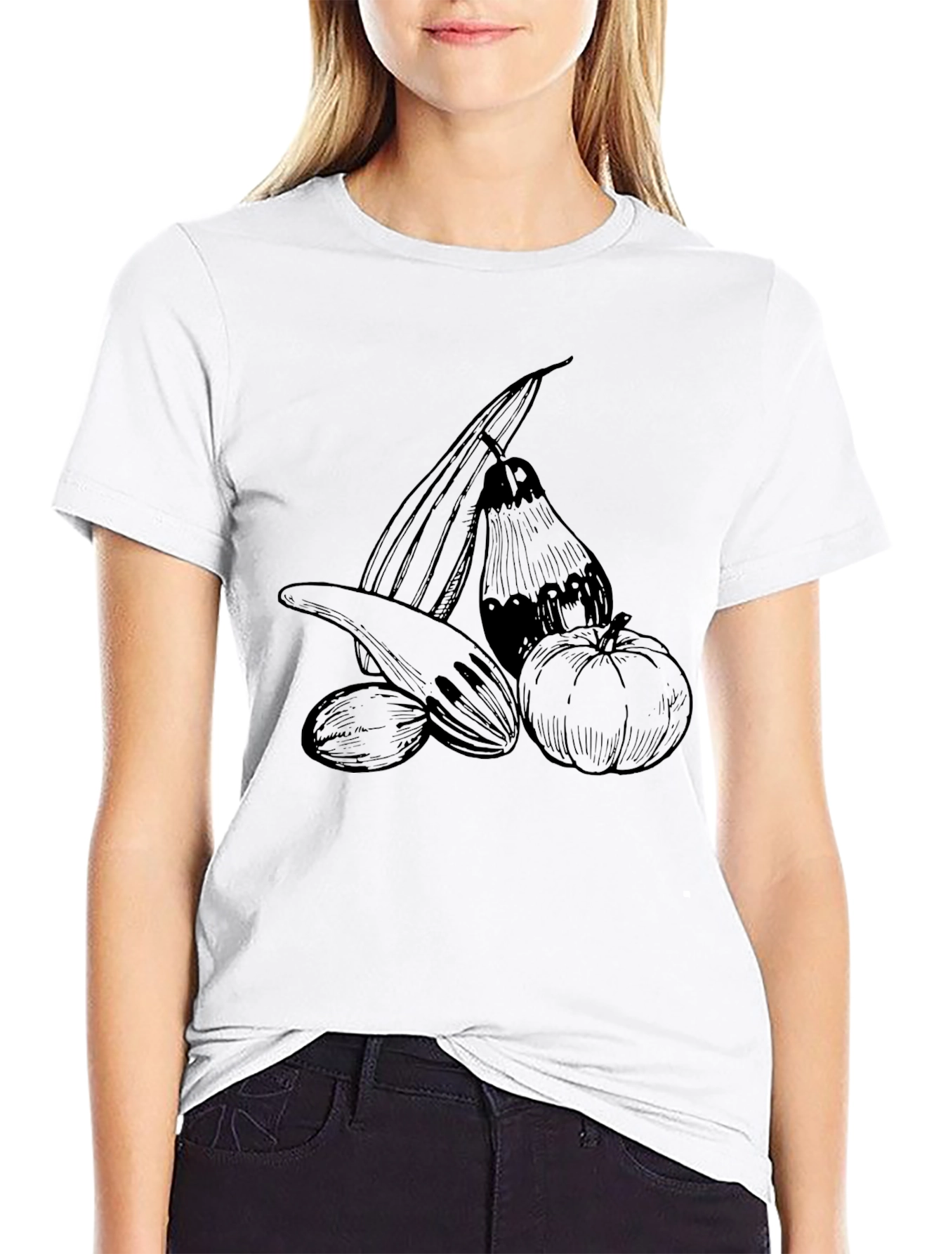Harvest Vegetables Graphic T-Shirt, Black - 9