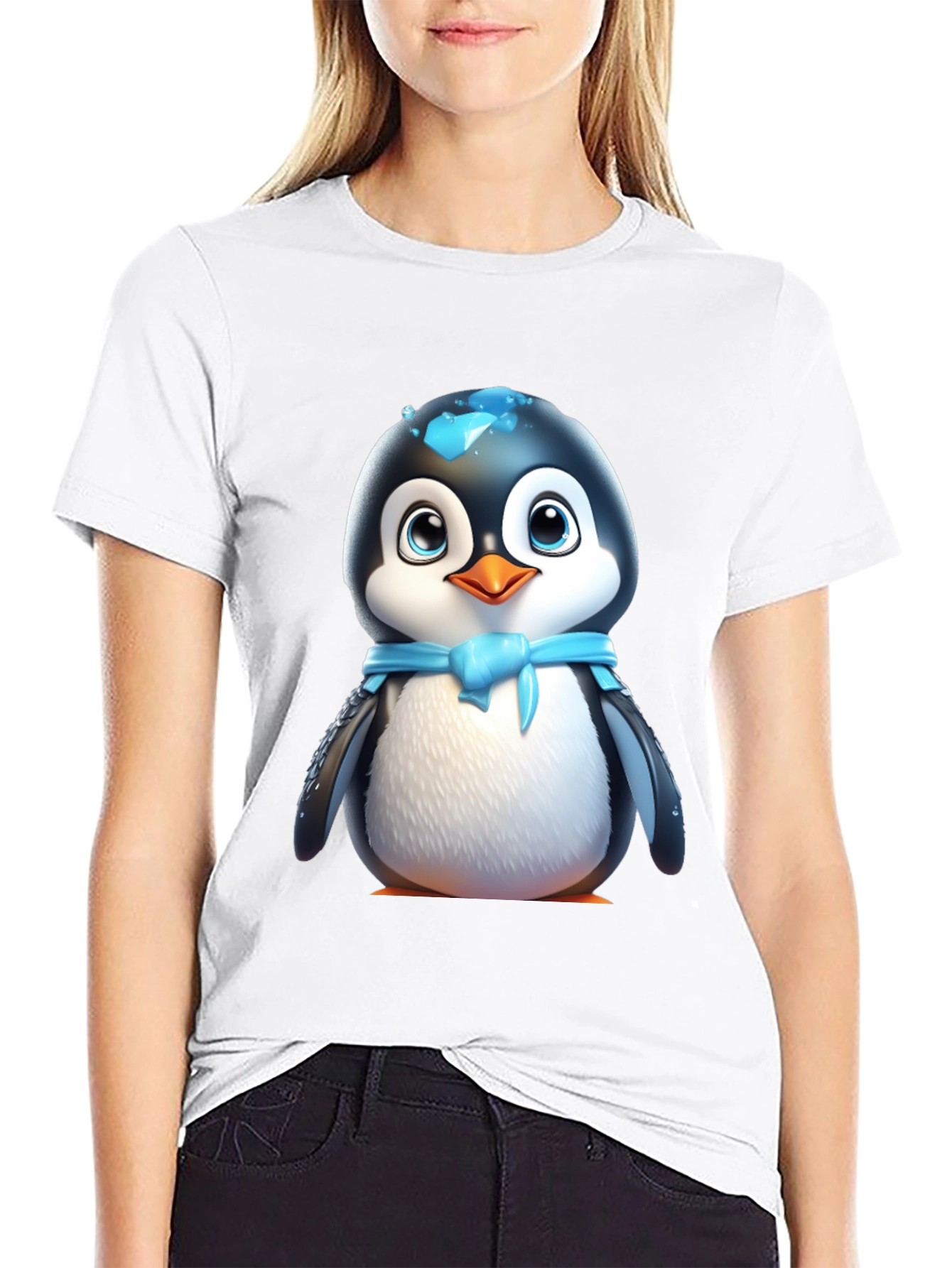 Cute Cartoon Penguin T-Shirt - 9