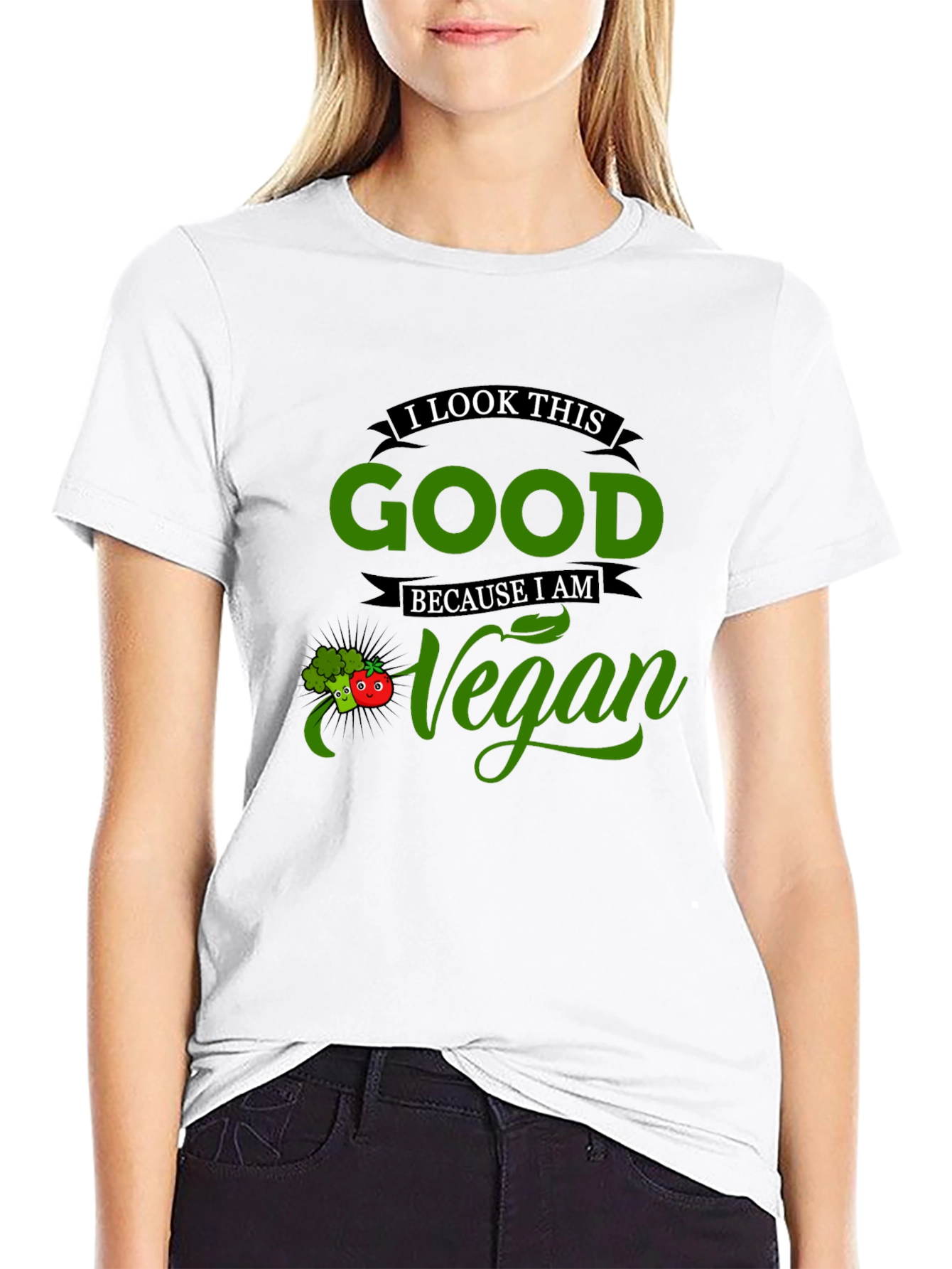Black Vegan Lifestyle Graphic Tee - Look Good Feel Good view 9