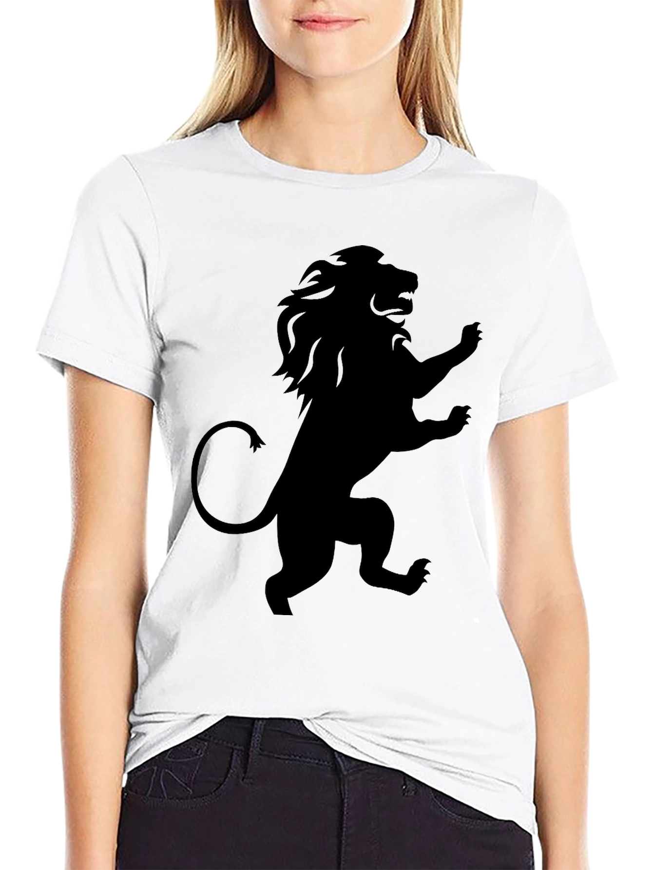Black Lion Rampant Graphic T-Shirt - Black view 9