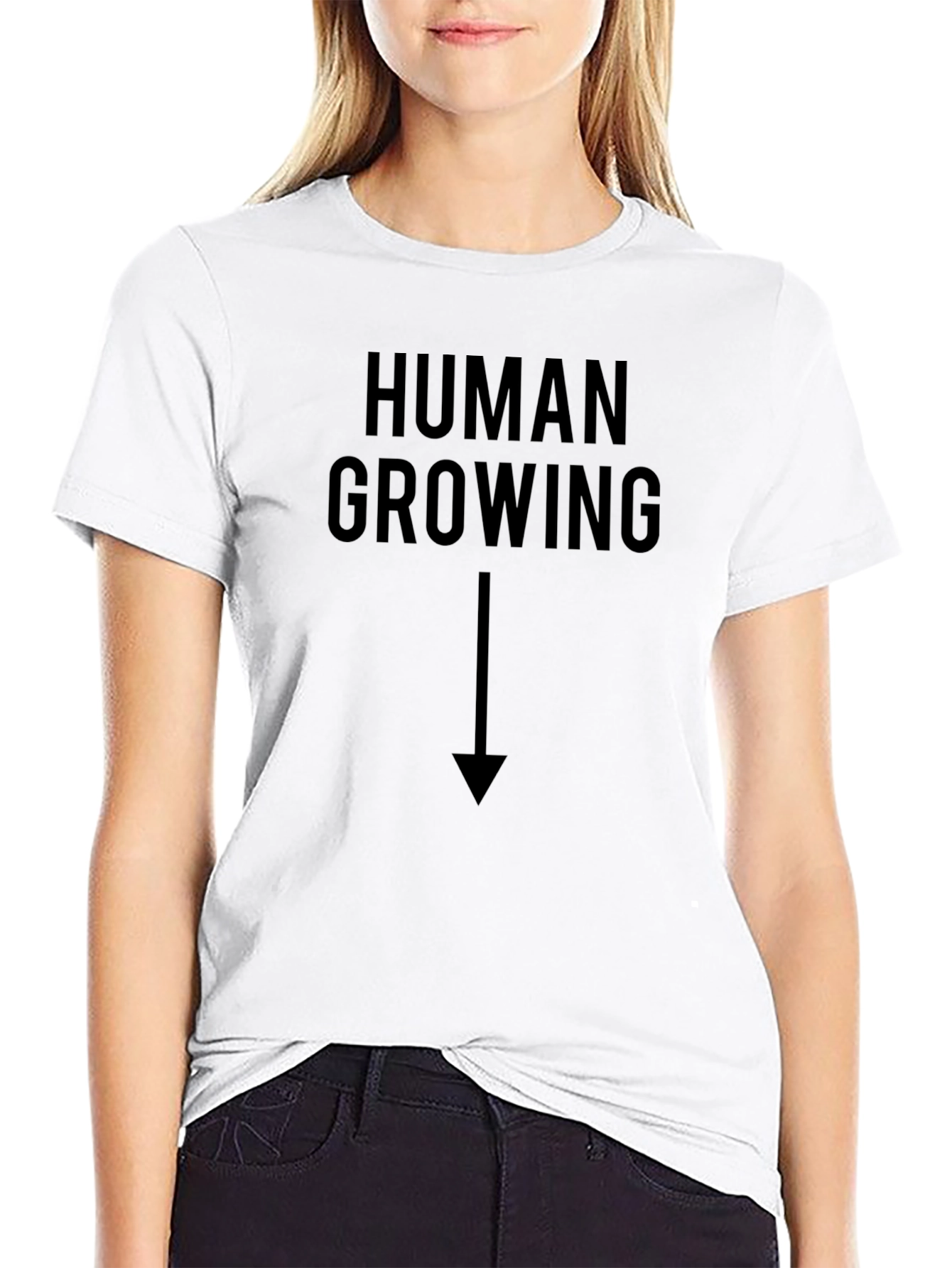 Black Human Growing T-Shirt - Funny Adult Humor Tee view 9