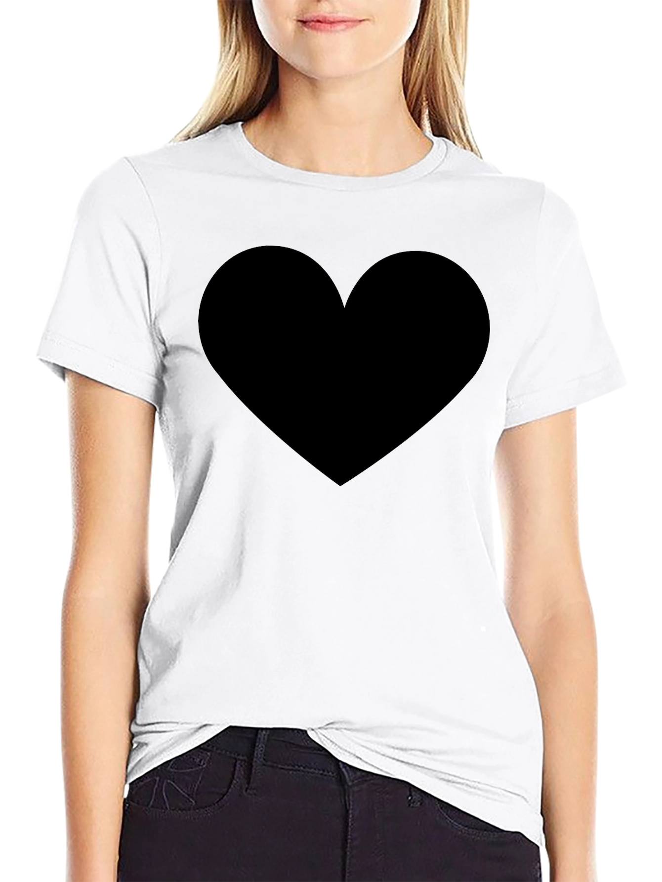 Black Black Heart Graphic T-Shirt view 9