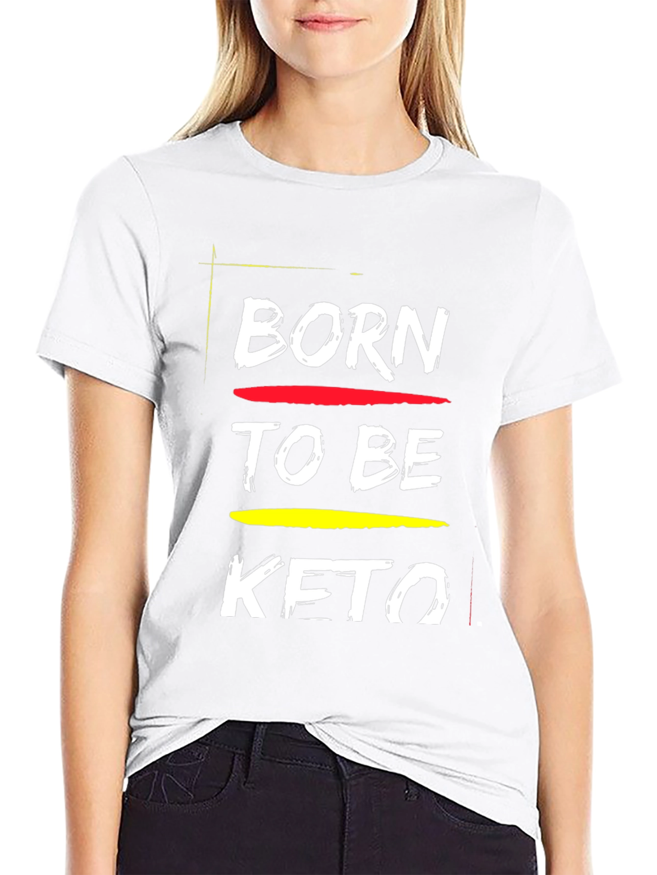 Black Born To Be Keto Black T-Shirt view 9