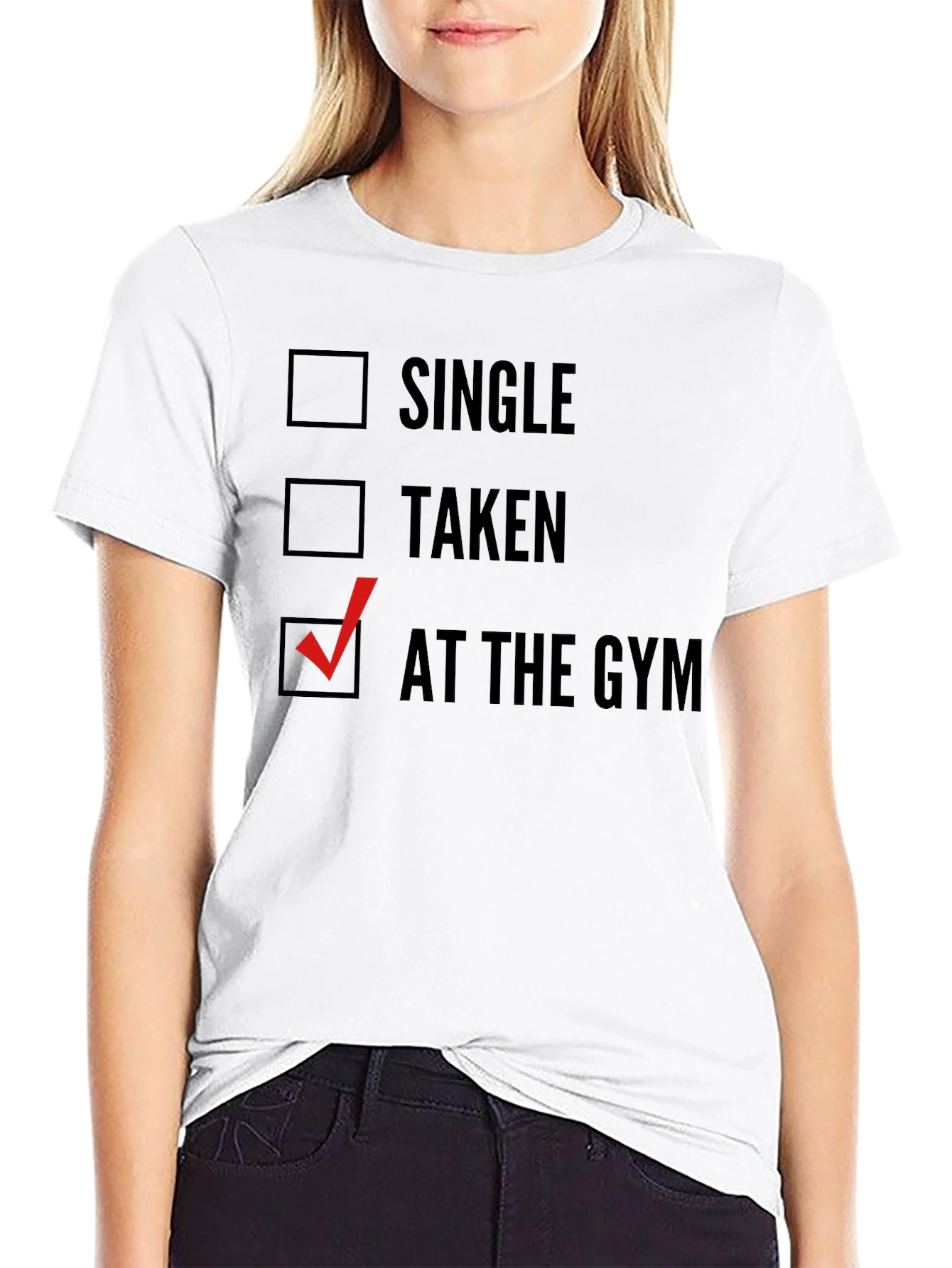 Black Gym Life Tee: Single, Taken, At The Gym view 9