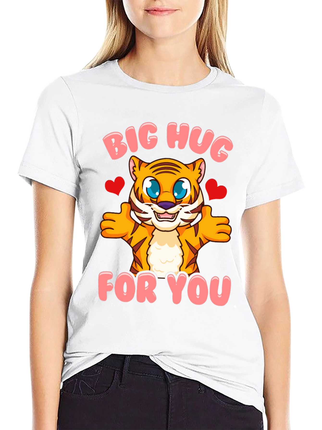 Black Big Hug Tiger Graphic Tee - Black view 9