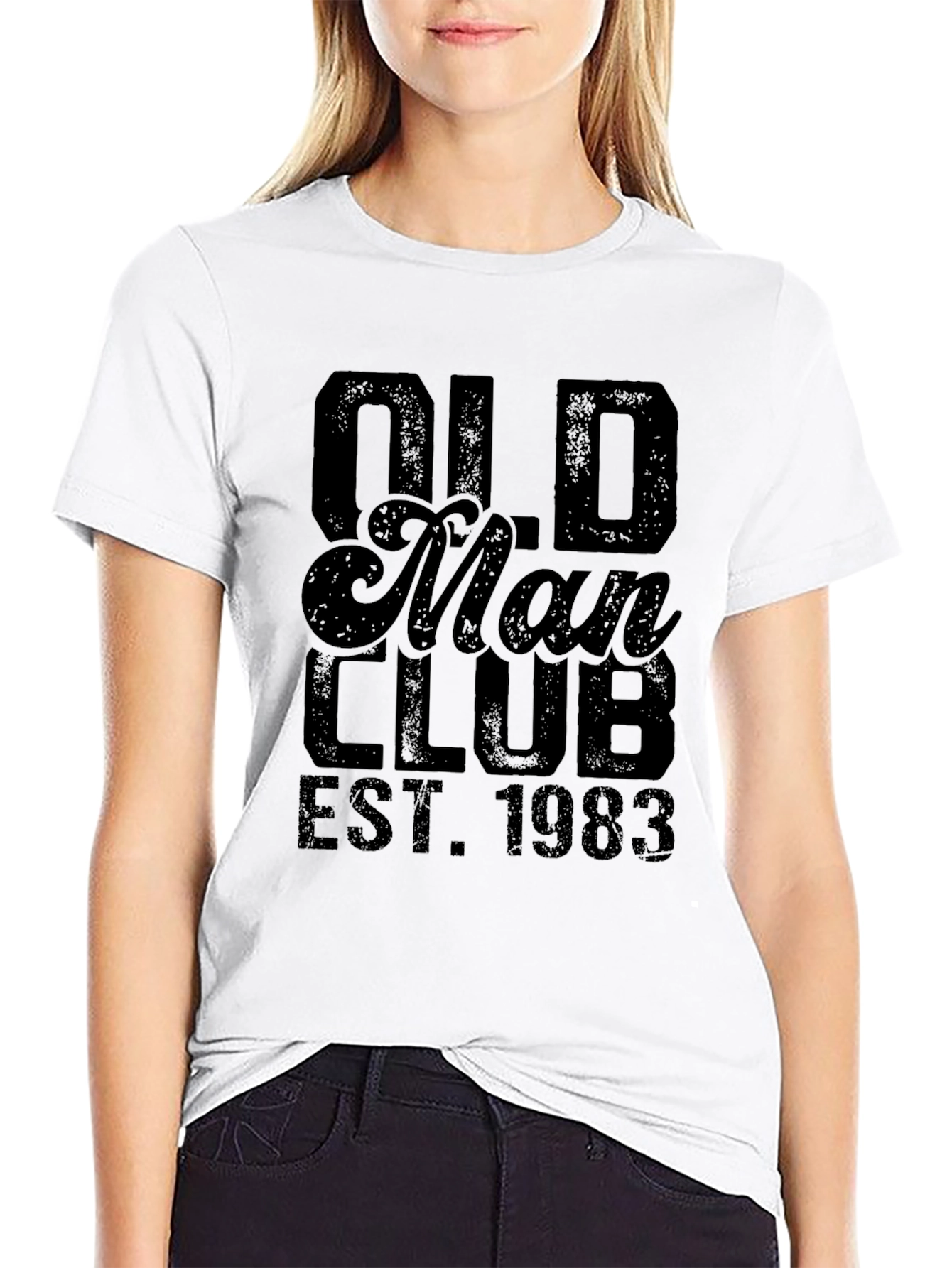 Black Old Man Club EST. 1983 Black Graphic T-Shirt view 9
