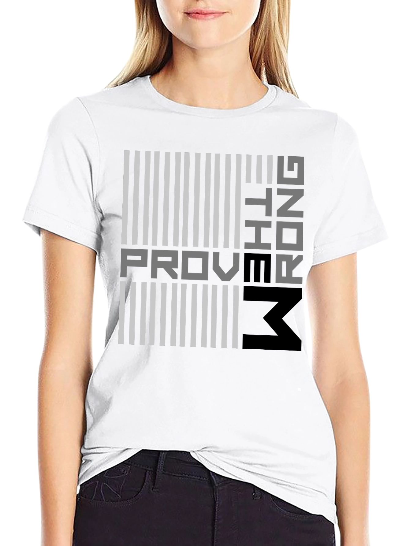 Black Proving Them Wrong Graphic T-Shirt - Modern Design view 9