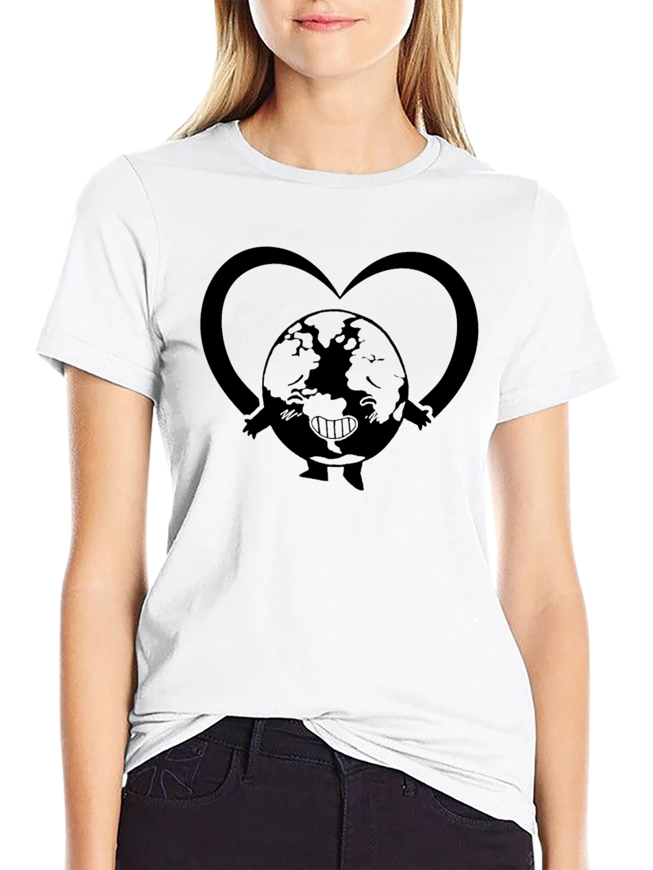 Black Earth Heart Graphic Tee - Love Our Planet view 9