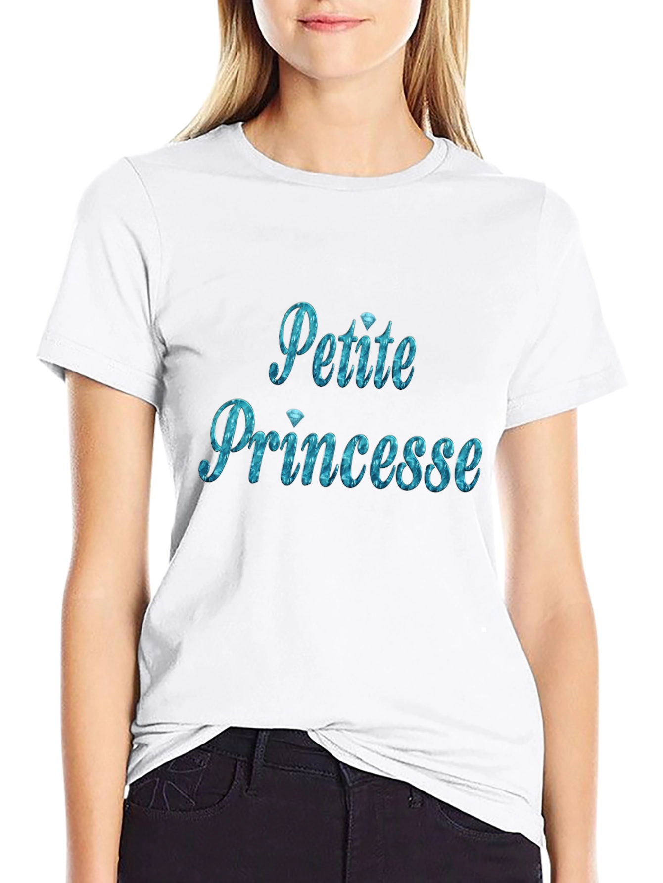 Black Petite Princesse Graphic T-Shirt view 9