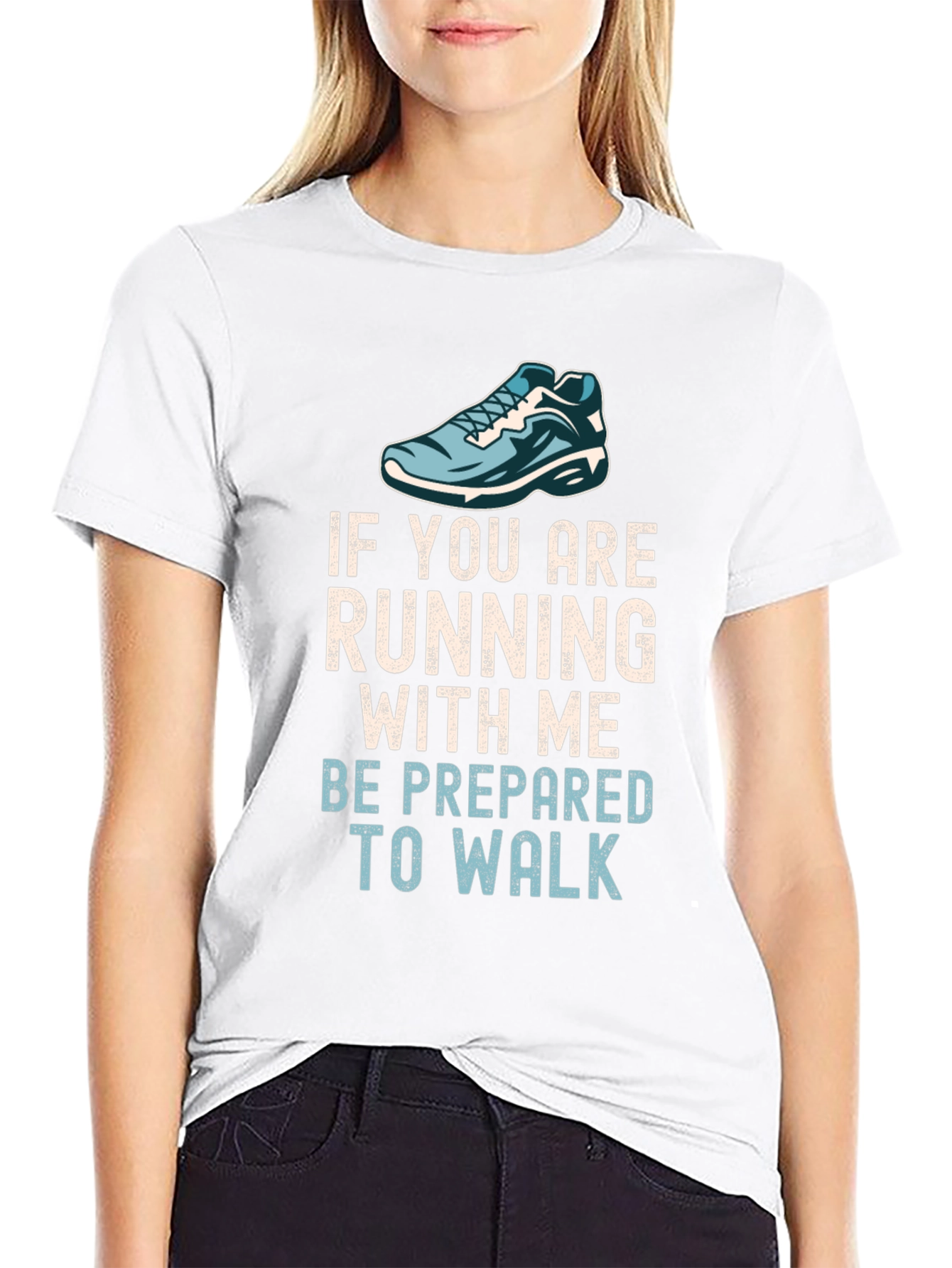 Black Funny Running T-Shirt - Be Prepared To Walk view 9