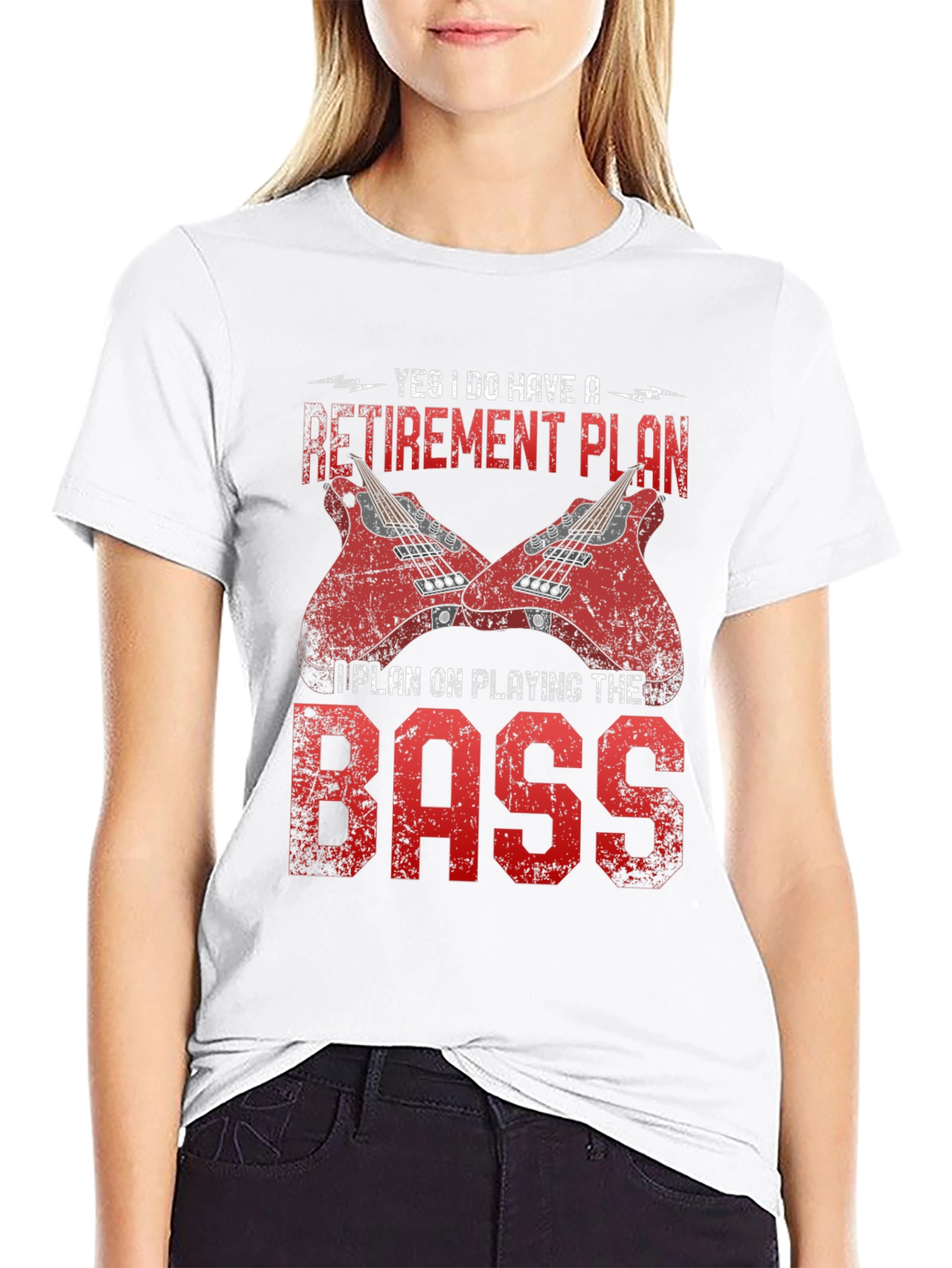 Black Bass Guitar Retirement Plan T-Shirt - Music Lover Tee view 9