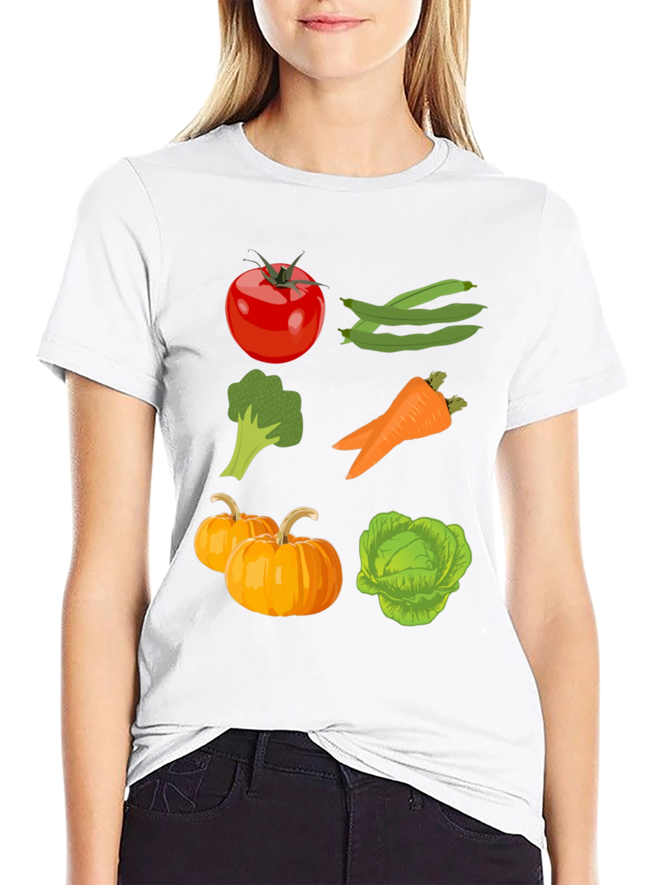 Black Veggie T-Shirt - Eat Your Vegetables view 9