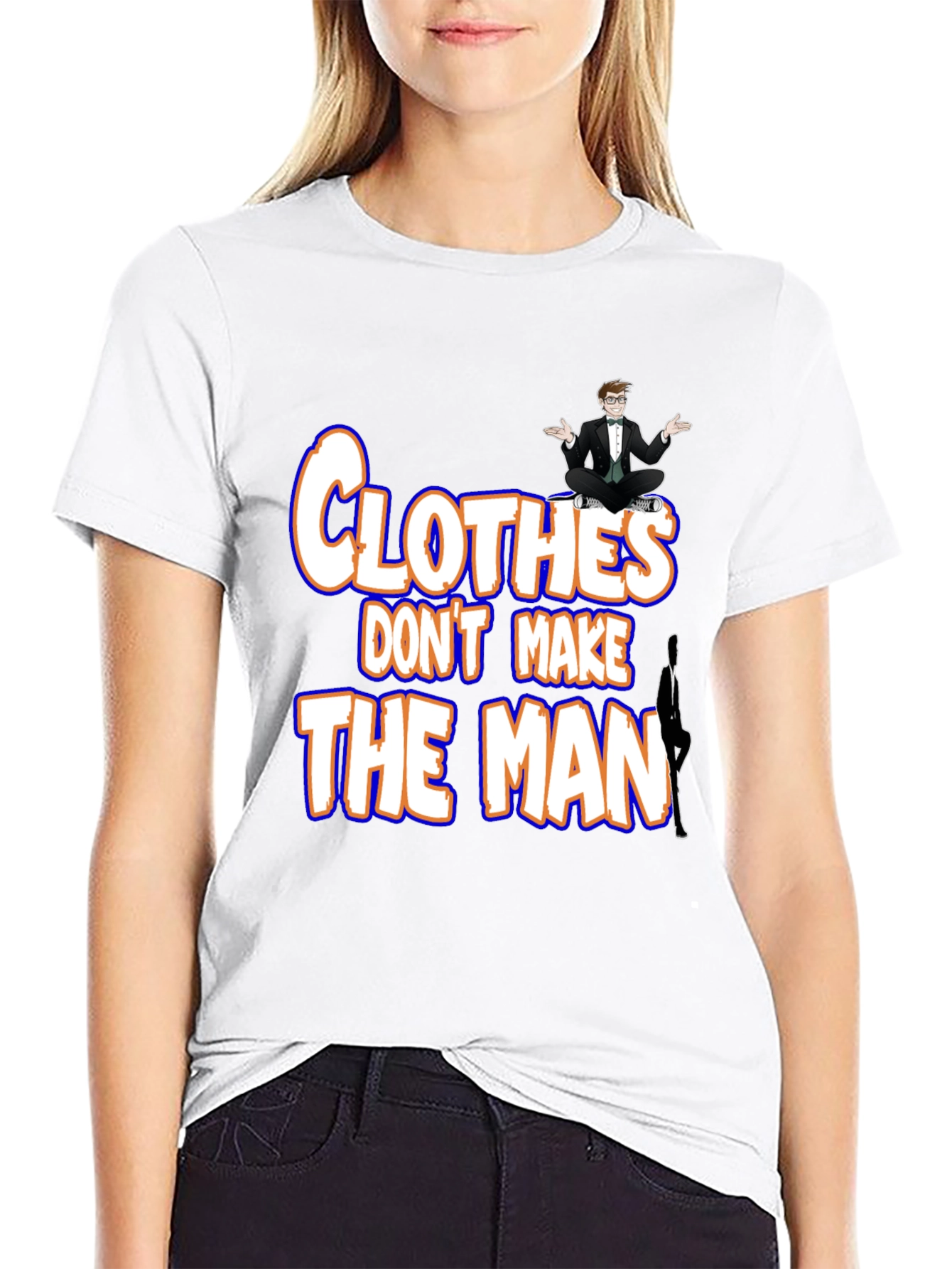 Black Clothes Don't Make the Man Graphic T-Shirt view 9